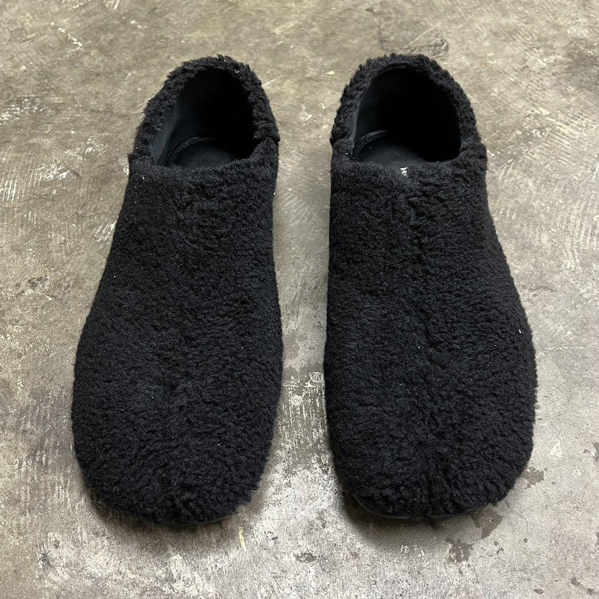 image of Maison Margiela Tabi Babouche Black Shearling Loafer Shoe, Men's (Size 9)