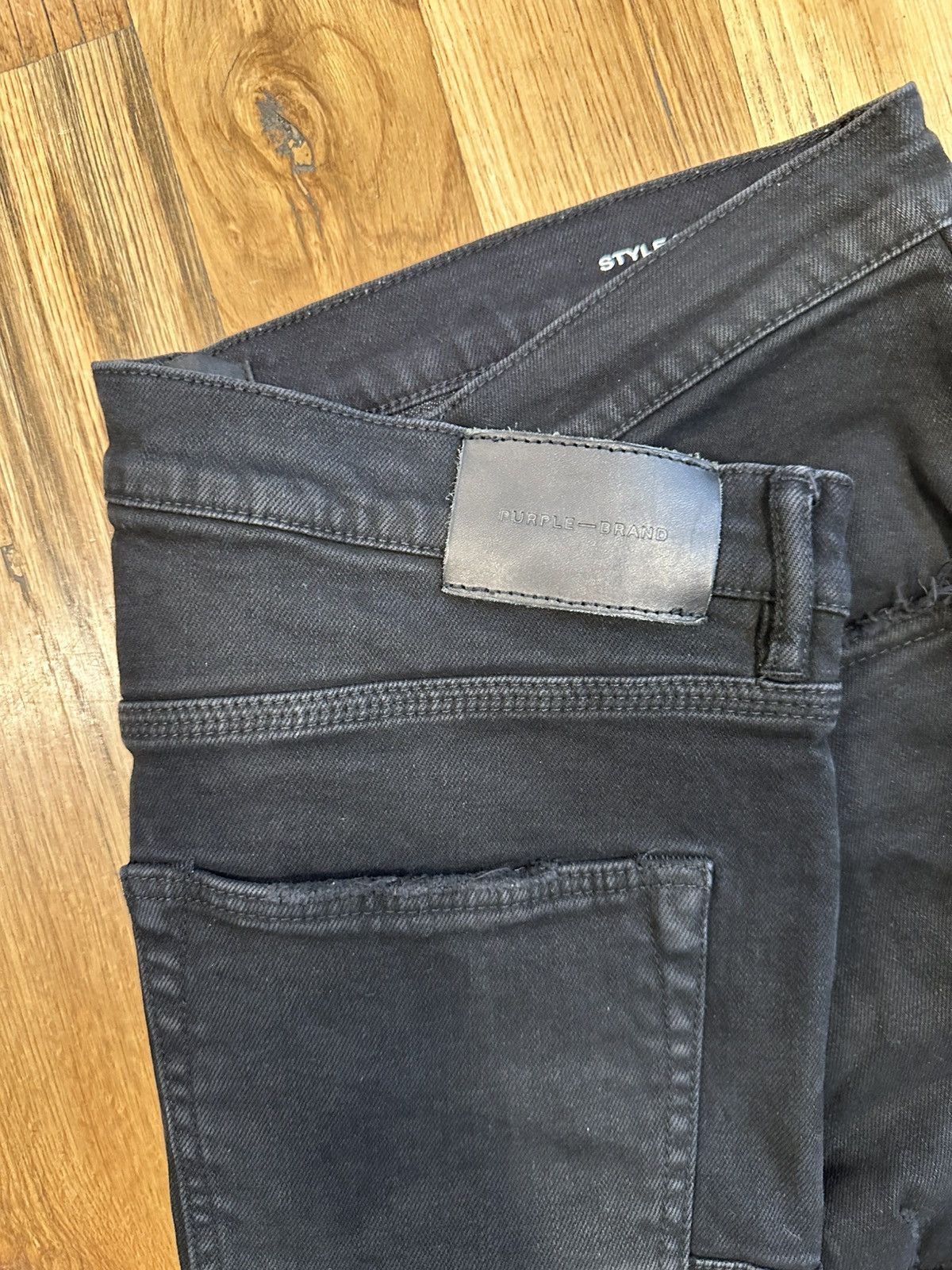 Purple Brand Purple Brand Distressed Splatter Black Denim Jeans Size 36 Size US 36 / EU 52 - 4 Thumbnail