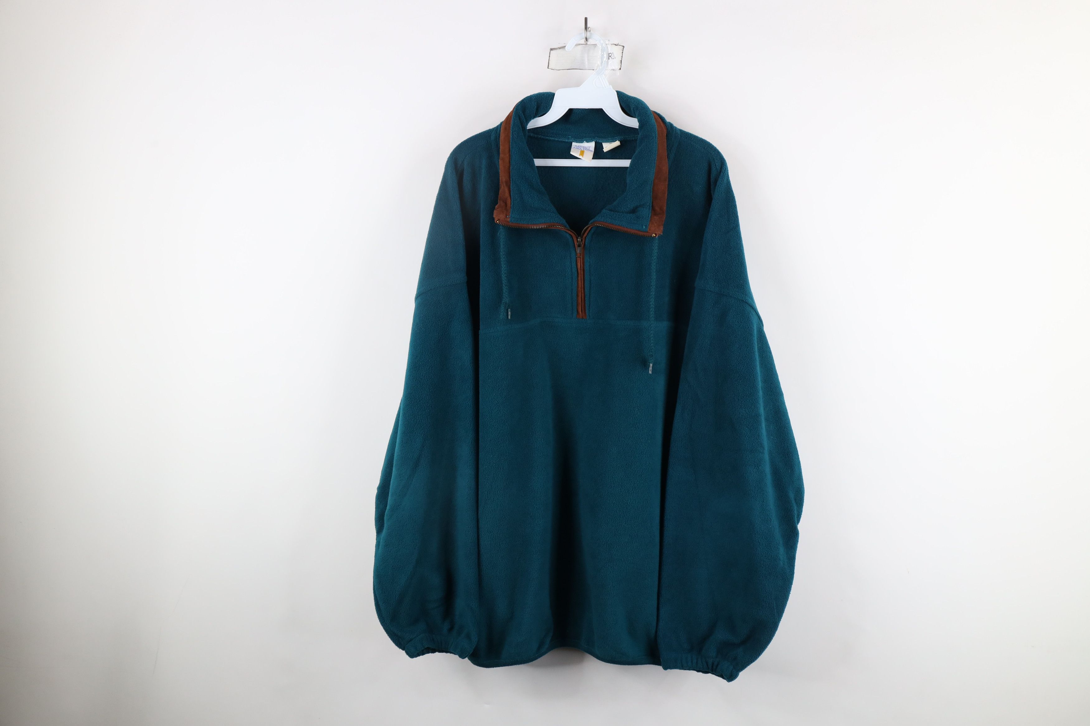 Vintage Vintage 90s Streetwear Fit Half Zip Fleece Pullover Sweater Size US XL / EU 56 / 4 - 1 Thumbnail