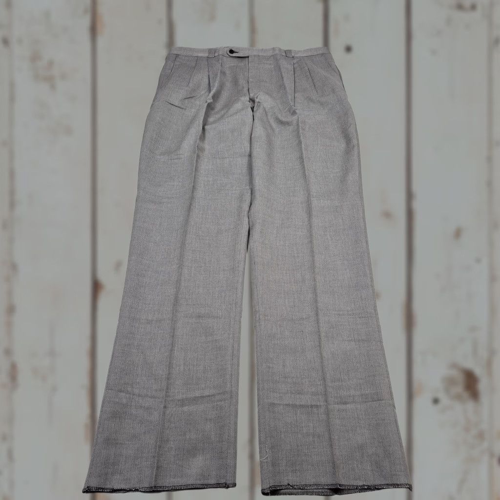 Vintage Asher Reserve Dress Pants Mens 44x32 Gray Wool Herringbone Pleated NWT USA Size US 44 / EU 60 - 1 Thumbnail