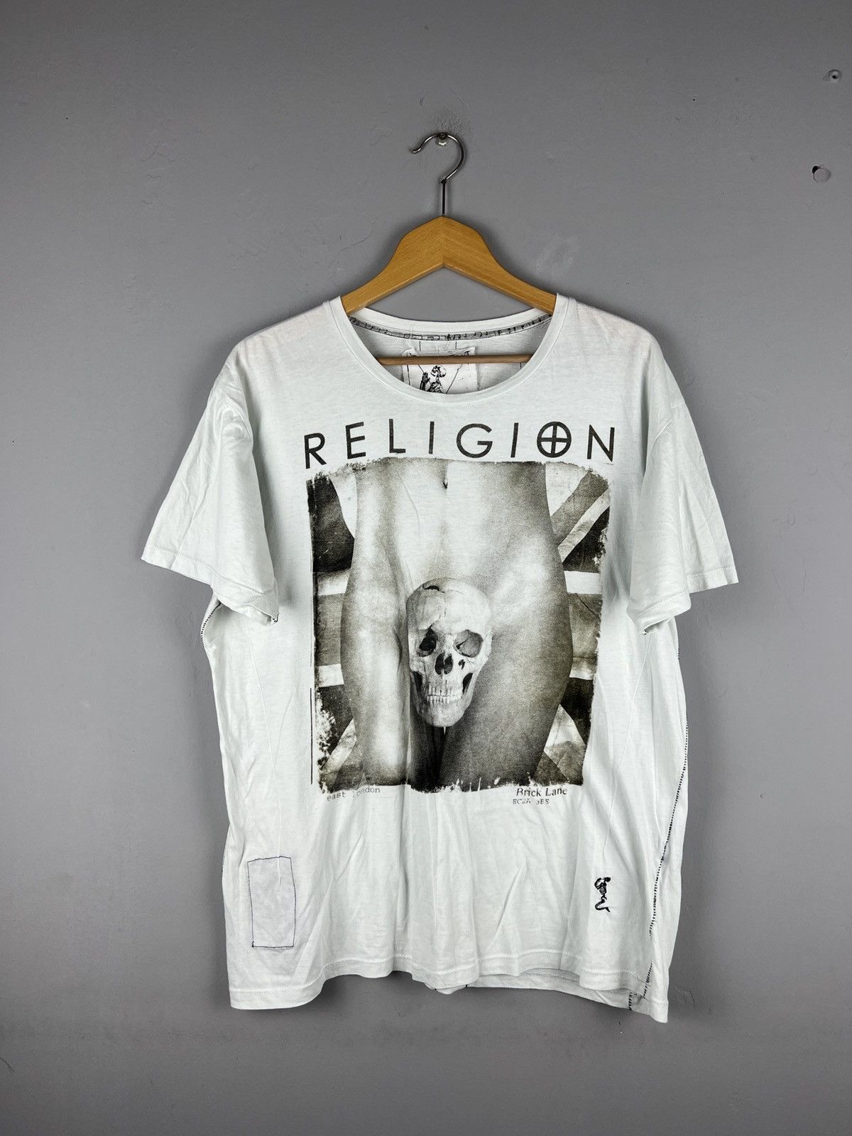 Vintage Vintage Religion tee naked women and skull y2k | Grailed