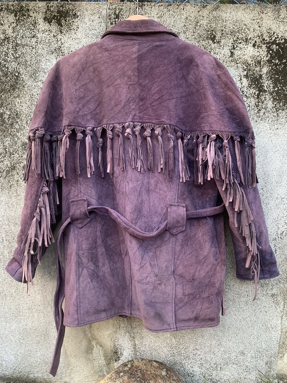 Vintage Vintage Suede Leather American Western Fringe Jacket Size S / US 4 / IT 40 - 6 Thumbnail
