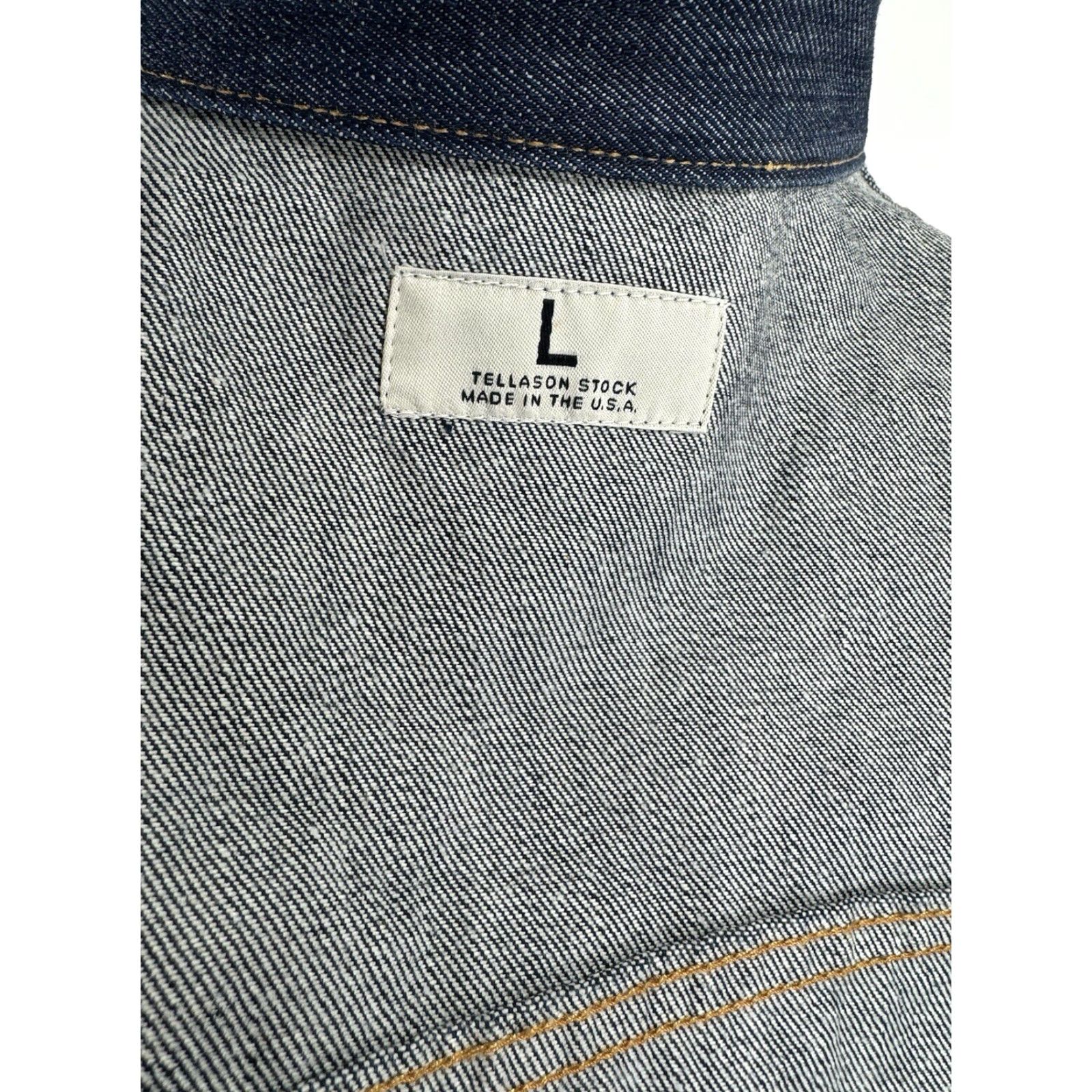 Tellason Tellason USA Denim Trucker Jacket - L - Button, Blue - Mens - Regular Fit Size US L / EU 52-54 / 3 - 5 Thumbnail