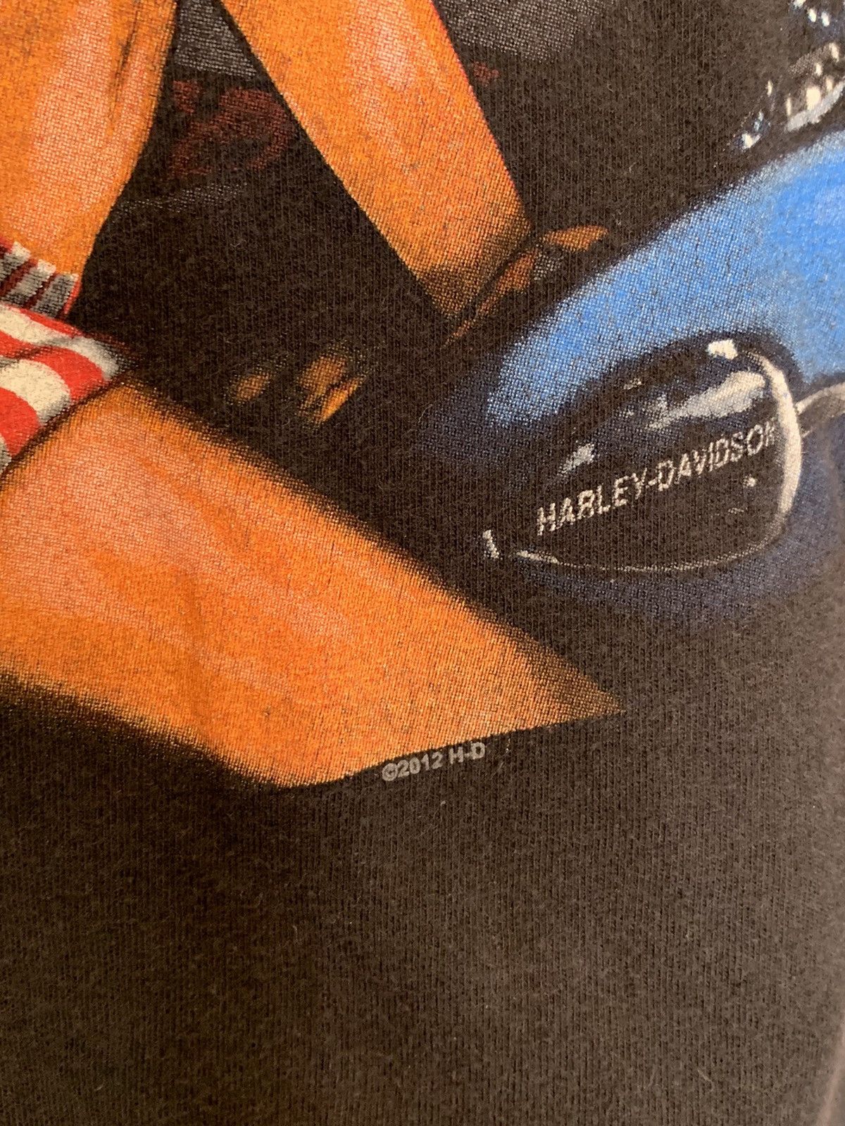 Harley Davidson × Vintage *RARE* Harley Davidson Ride With Pride Pinup Texas T-Shirt Size US M / EU 48-50 / 2 - 5 Thumbnail