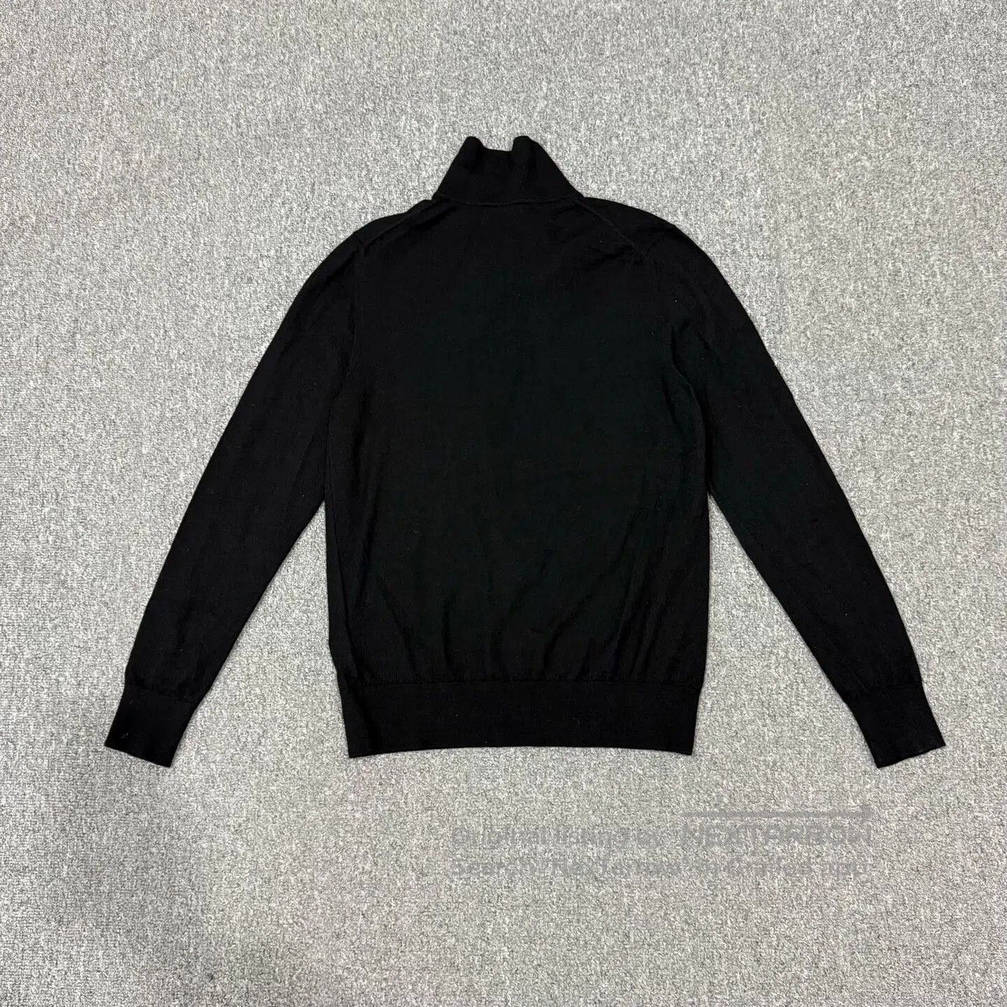 Moncler black knitted wool polo shirt by Moncler. Size US M / EU 48-50 / 2 - 2 Thumbnail