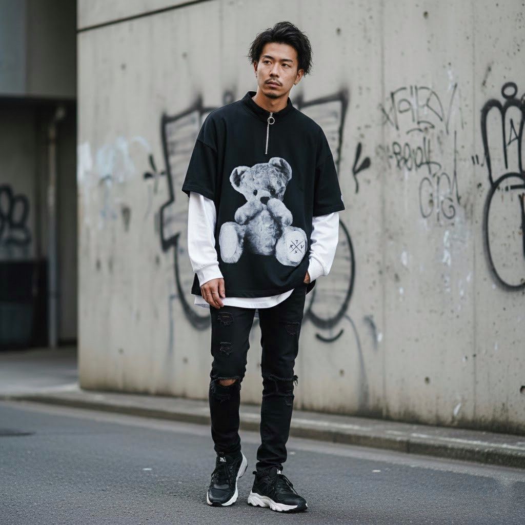 Japanese Brand TRAVAS TOKYO OVERSIZED BAGGY STREET SWEATSHIRT Size US XL / EU 56 / 4 - 1 Thumbnail