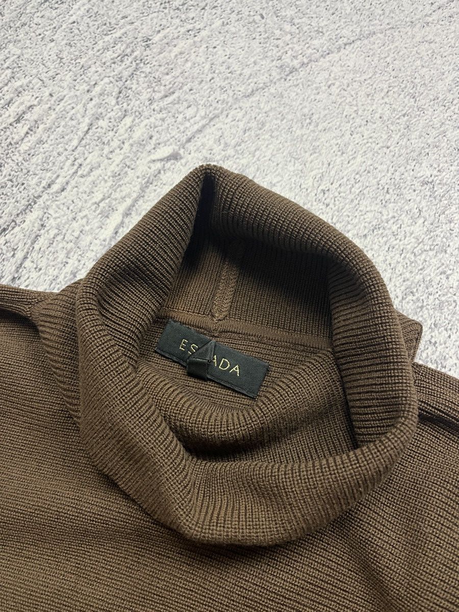 Escada Escada Brown Mosh Neck Knit Wool Sweater Made in Italy Size M / US 6-8 / IT 42-44 - 6 Thumbnail