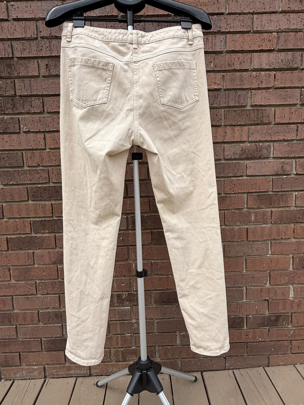 J.McLaughlin J. McLaughlin Raw Beige Lexi Jeans Stretch Pants Mid Rise Size 32" / US 10 / IT 46 - 6 Thumbnail