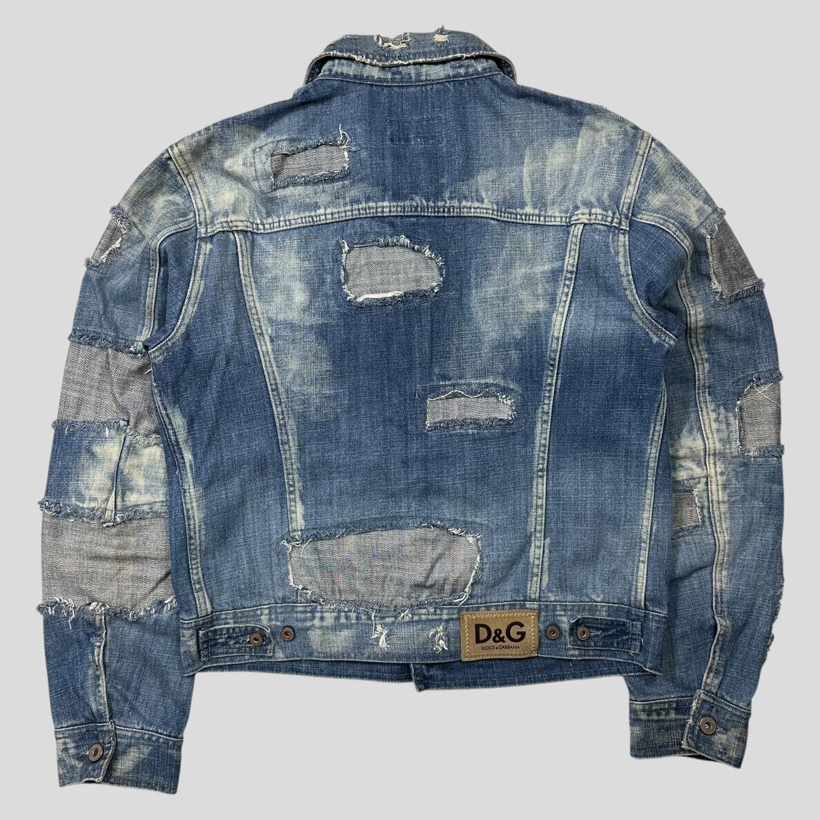 D.Gnak By Kang.D D&G AW04 Distressed Reconstructed Denim Boxy Jacket - L (M) Size US M / EU 48-50 / 2 - 2 Thumbnail