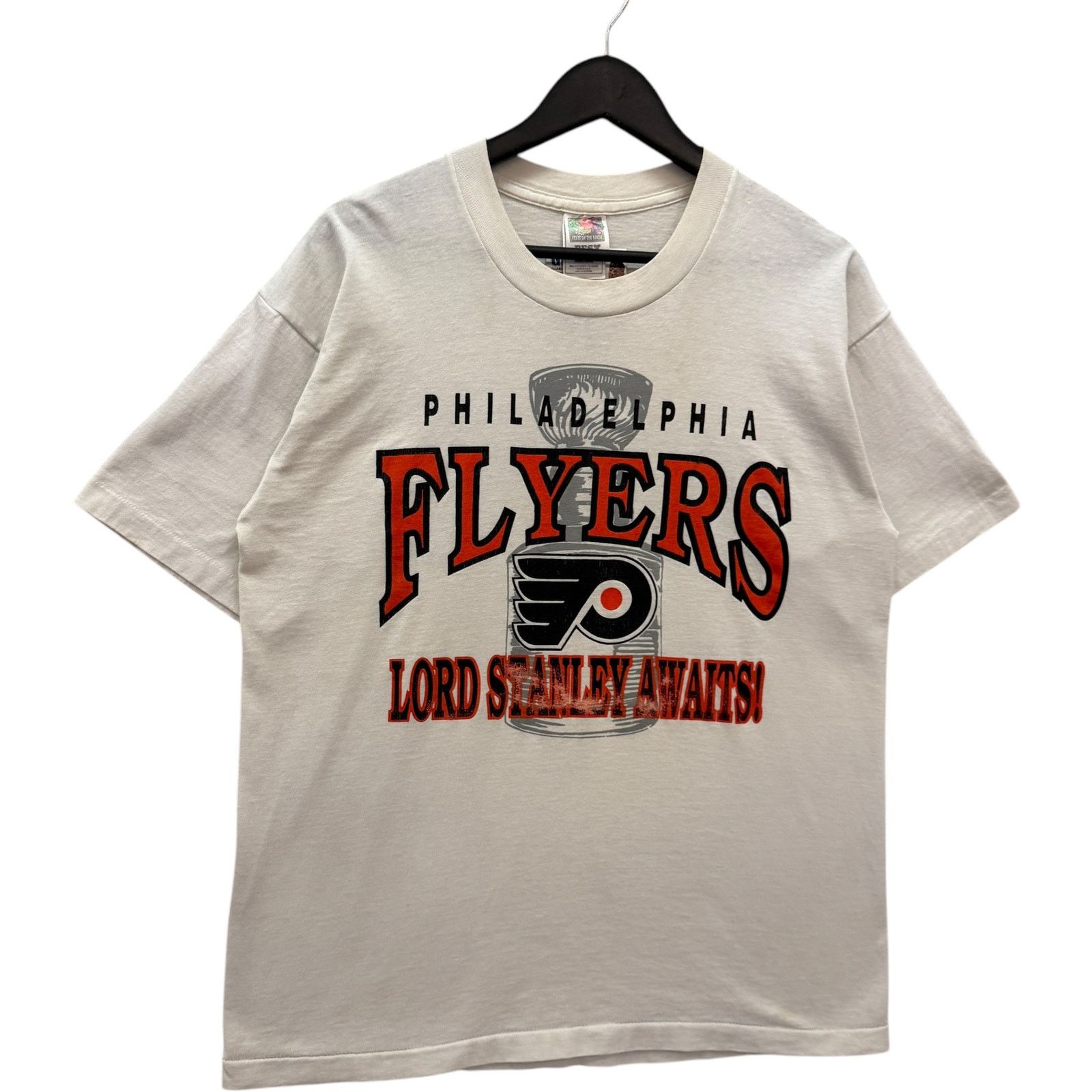 Fruit Of The Loom VTG Philadelphia Flyers "Lord Stanley Awaits" NHL Tee 90s L Size US L / EU 52-54 / 3 - 4 Thumbnail