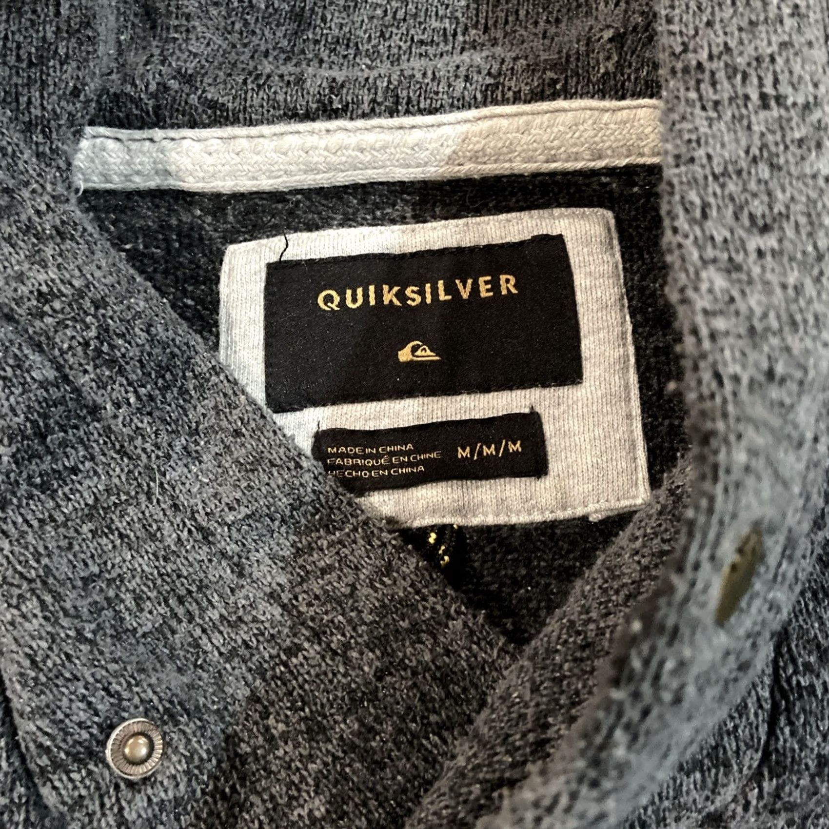 Quiksilver Quiksilver Pullover Hoodie Men’s Size L Gray Heavyweight Sweatshirt Long Sleeve Hooded Pockets Size US L / EU 52-54 / 3 - 3 Thumbnail