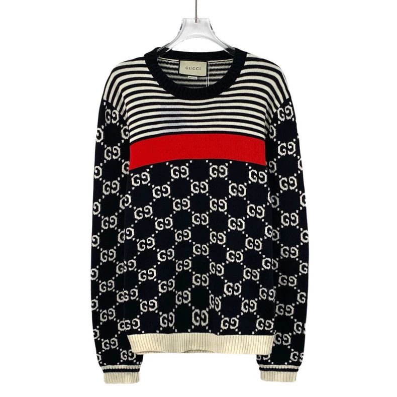 Gucci Gucci Color-matched striped logo jacquart full-print cotto Size US M / EU 48-50 / 2 - 1 Thumbnail