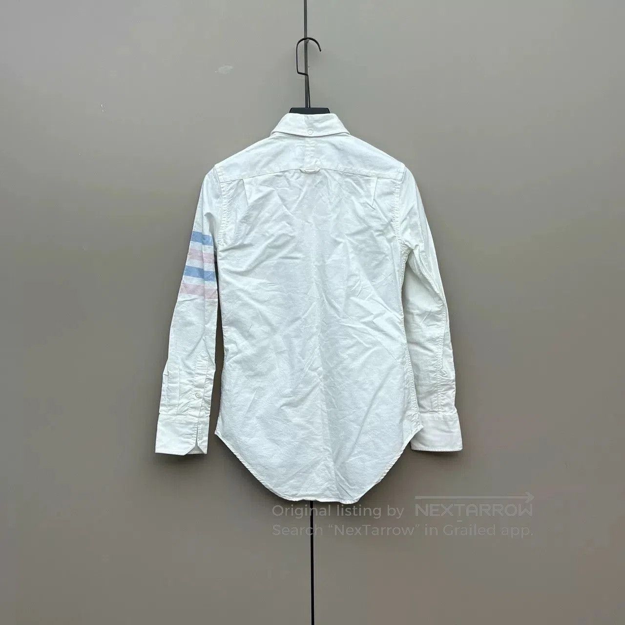 Thom Browne Thom Browne Long Sleeve Shirt with Four Stripes. Size US M / EU 48-50 / 2 - 2 Thumbnail