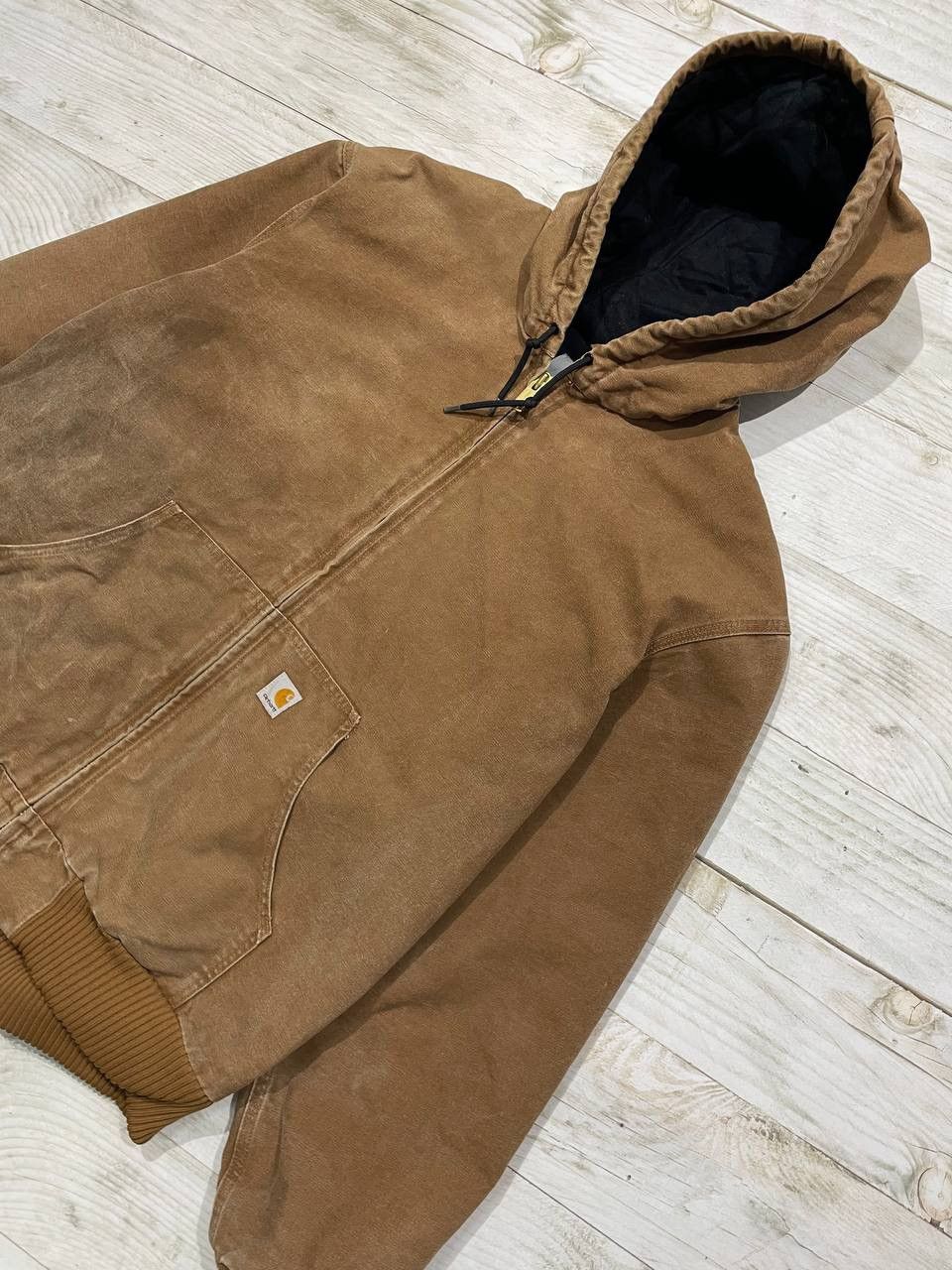 Carhartt Vintage Carhartt Active Jacket Faded Distressed Work Bomber Size US XXL / EU 58 / 5 - 2 Thumbnail