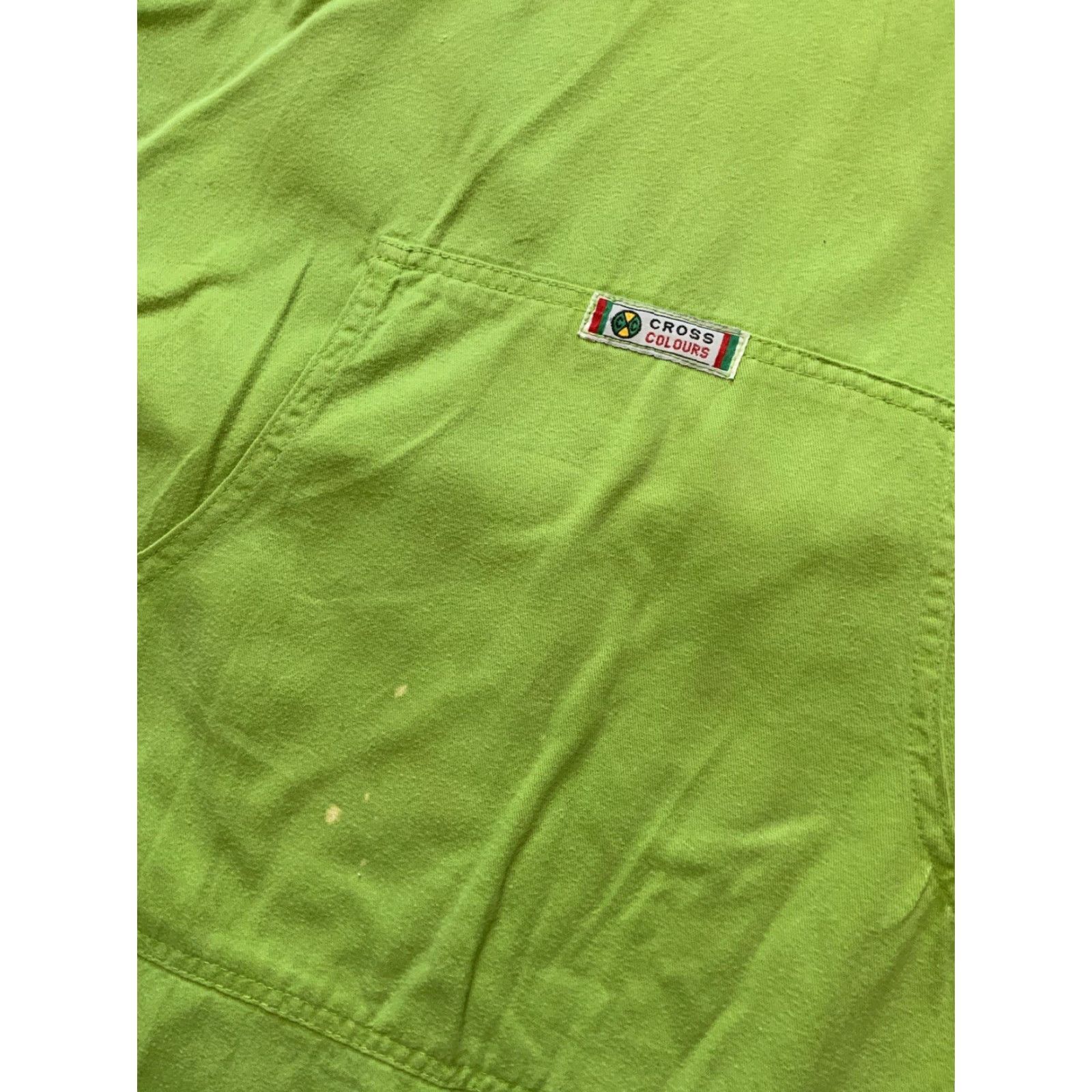 Vintage VINTAGE Cross Colours YA Dig Baja Poncho Green Hip Hop Pullover Hoodie Sz. 3 Mens 90s Staining Used Regular Size 3 Hoodie Size US S / EU 44-46 / 1 - 6 Thumbnail