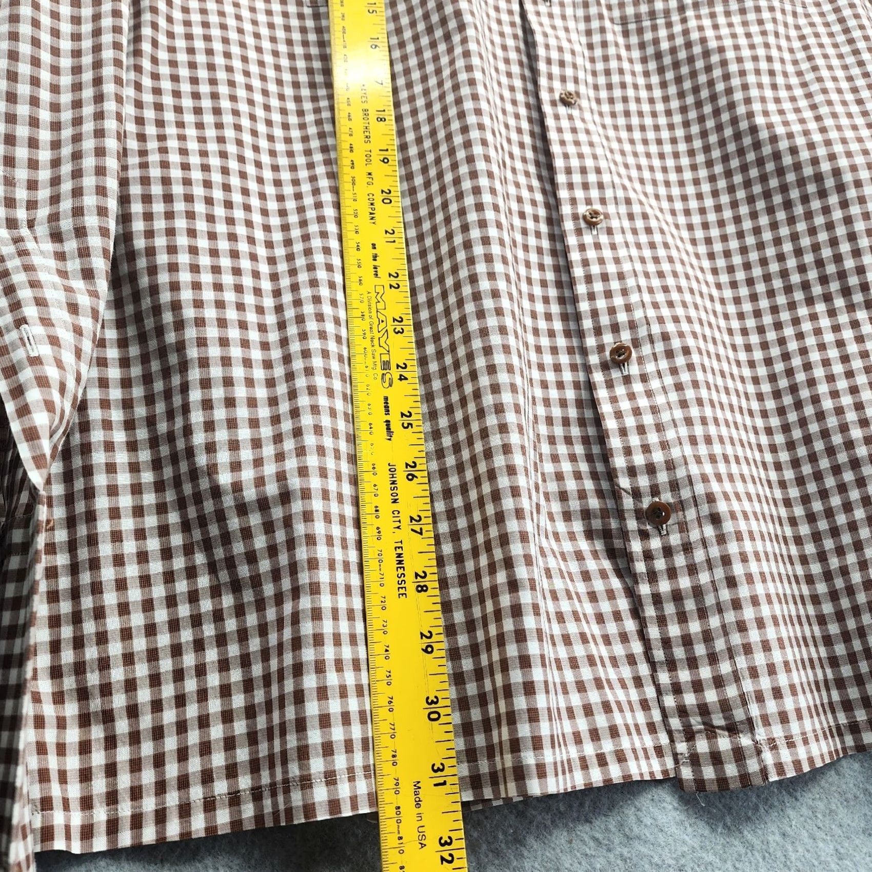 Hamilton Hamilton Shirt Co Button Shirt Mens 3XL Long Sleeve French Cuff Gingham Plaid Shirt Size US XXL / EU 58 / 5 - 5 Thumbnail