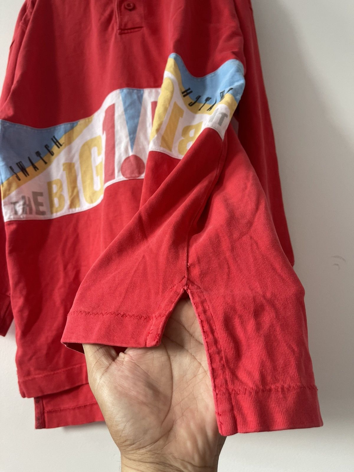 Swatch Rare 80s Vintage SWATCH The Big 1 Spell Out Rugby Style Polo Size US L / EU 52-54 / 3 - 3 Thumbnail