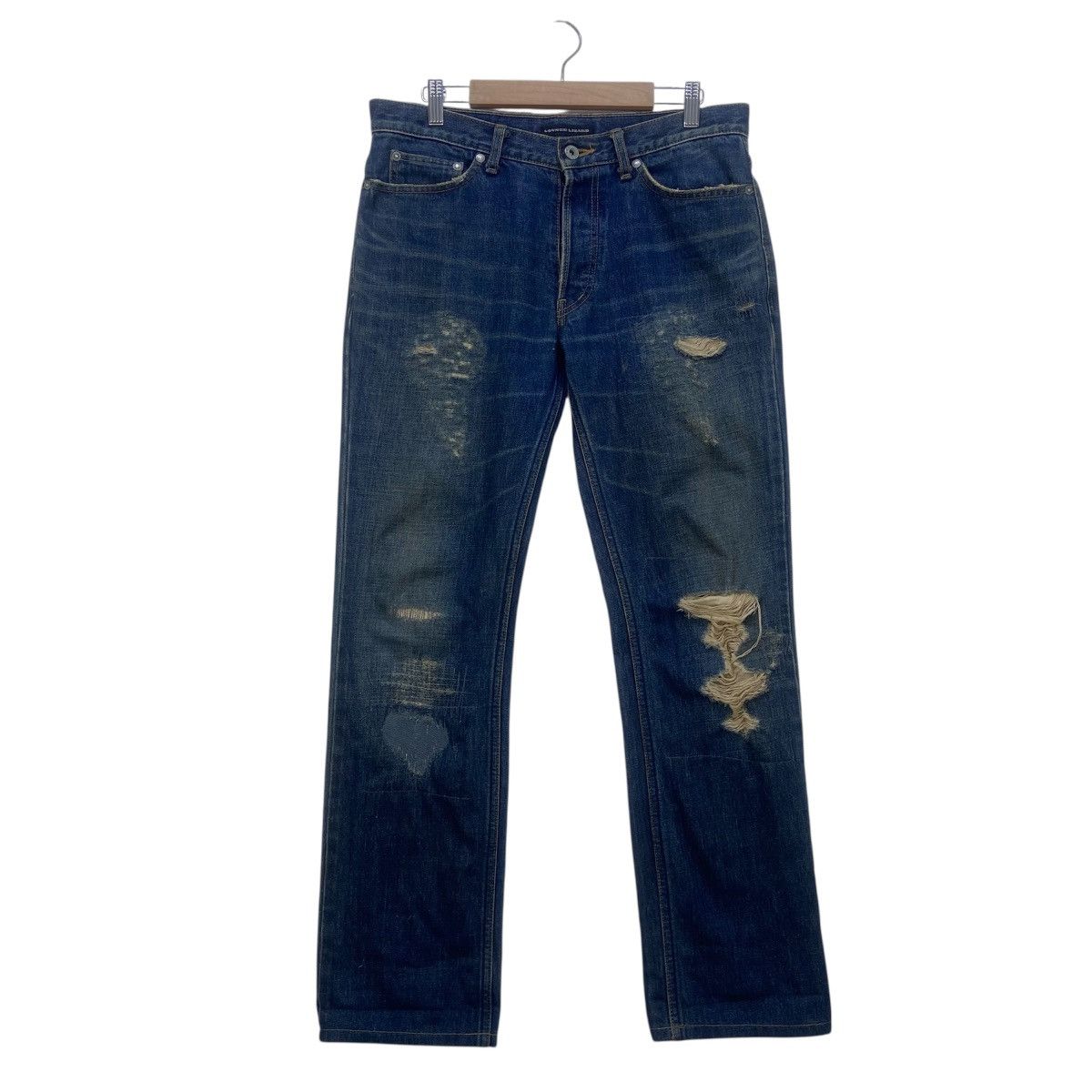 Lounge Lizard Japanese Brand Lounge Lizard Distressed Denim Size US 31 - 1 Thumbnail