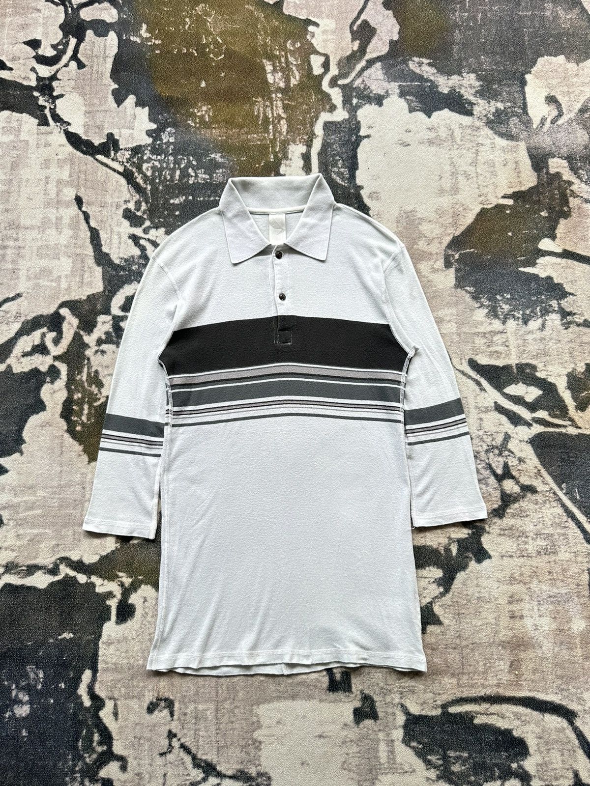 Attachment 2000s Attachment Japan striped polo quarter sleeve Size US M / EU 48-50 / 2 - 1 Thumbnail