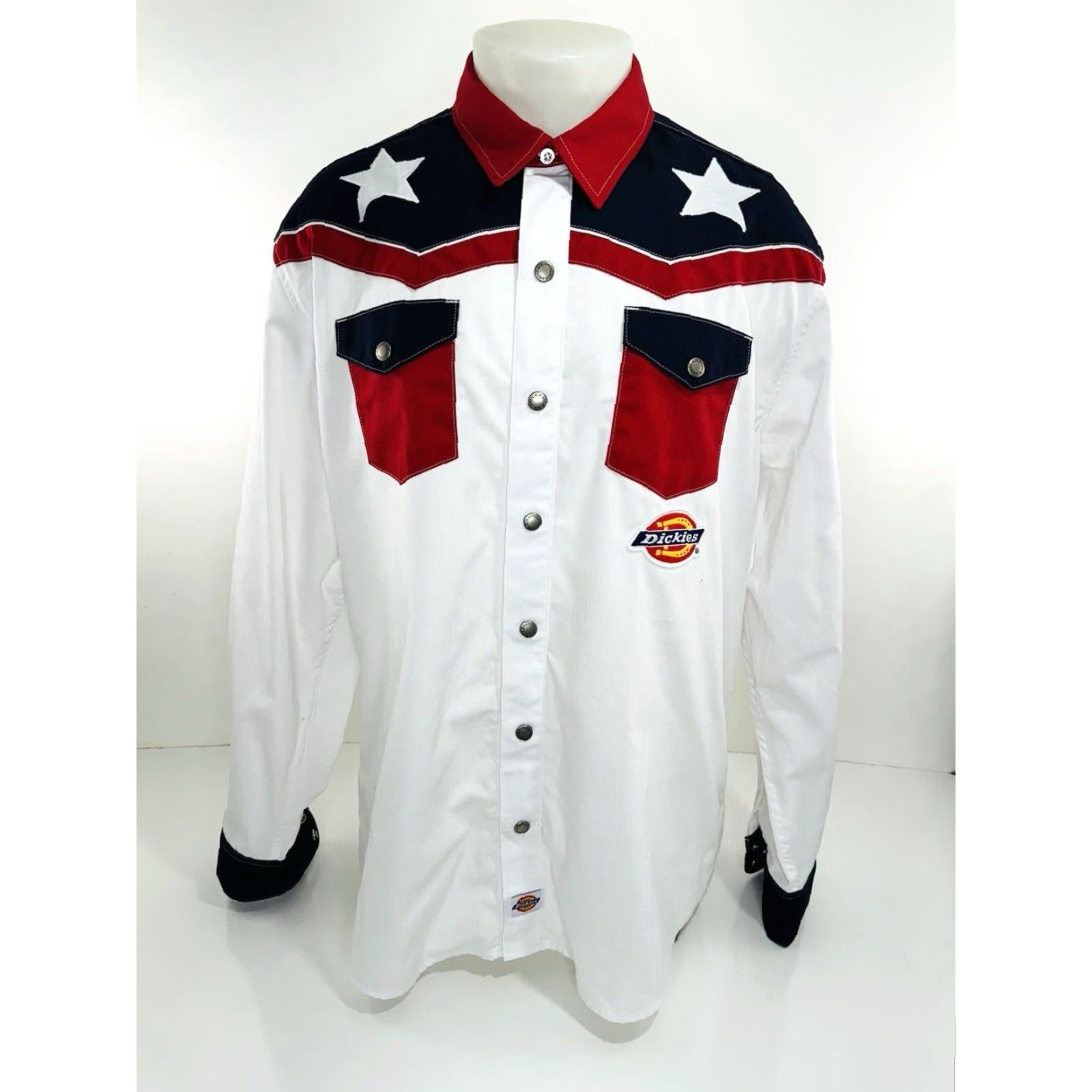 Dickies Dickies Western Shirt TexaS Lone Star Embroidered Snap XL Men(S) Multicolor Button-Up Long Sleeve XM N/A Size US XL / EU 56 / 4 - 2 Thumbnail