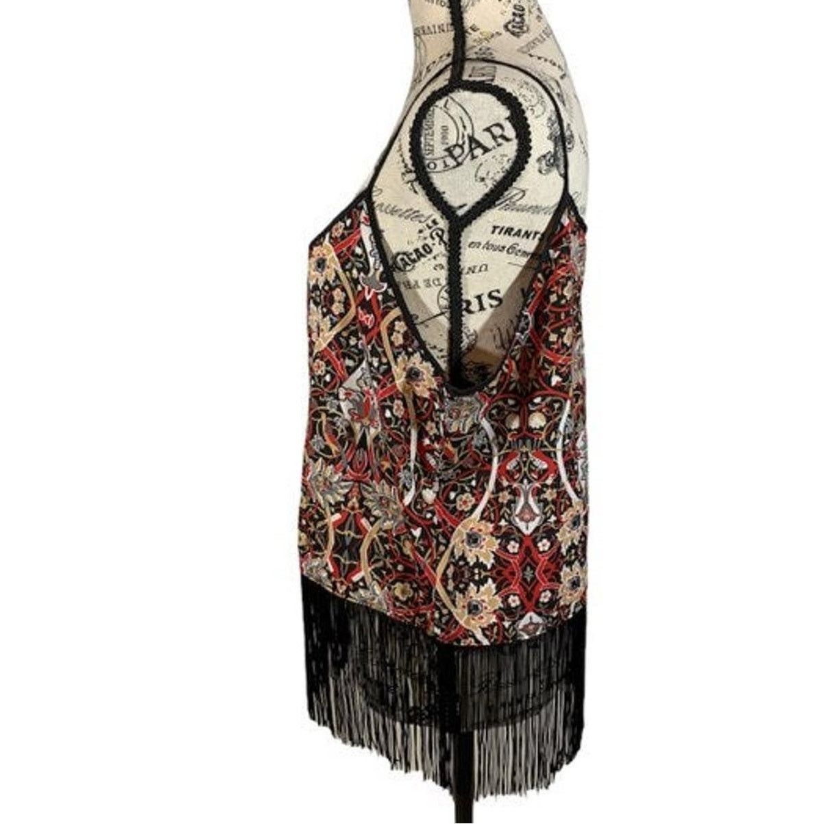 rue21 rue21 Women's XL Camisole Top Fringed Hem Boho Hippie Crop Size XL / US 12-14 / IT 48-50 - 3 Thumbnail