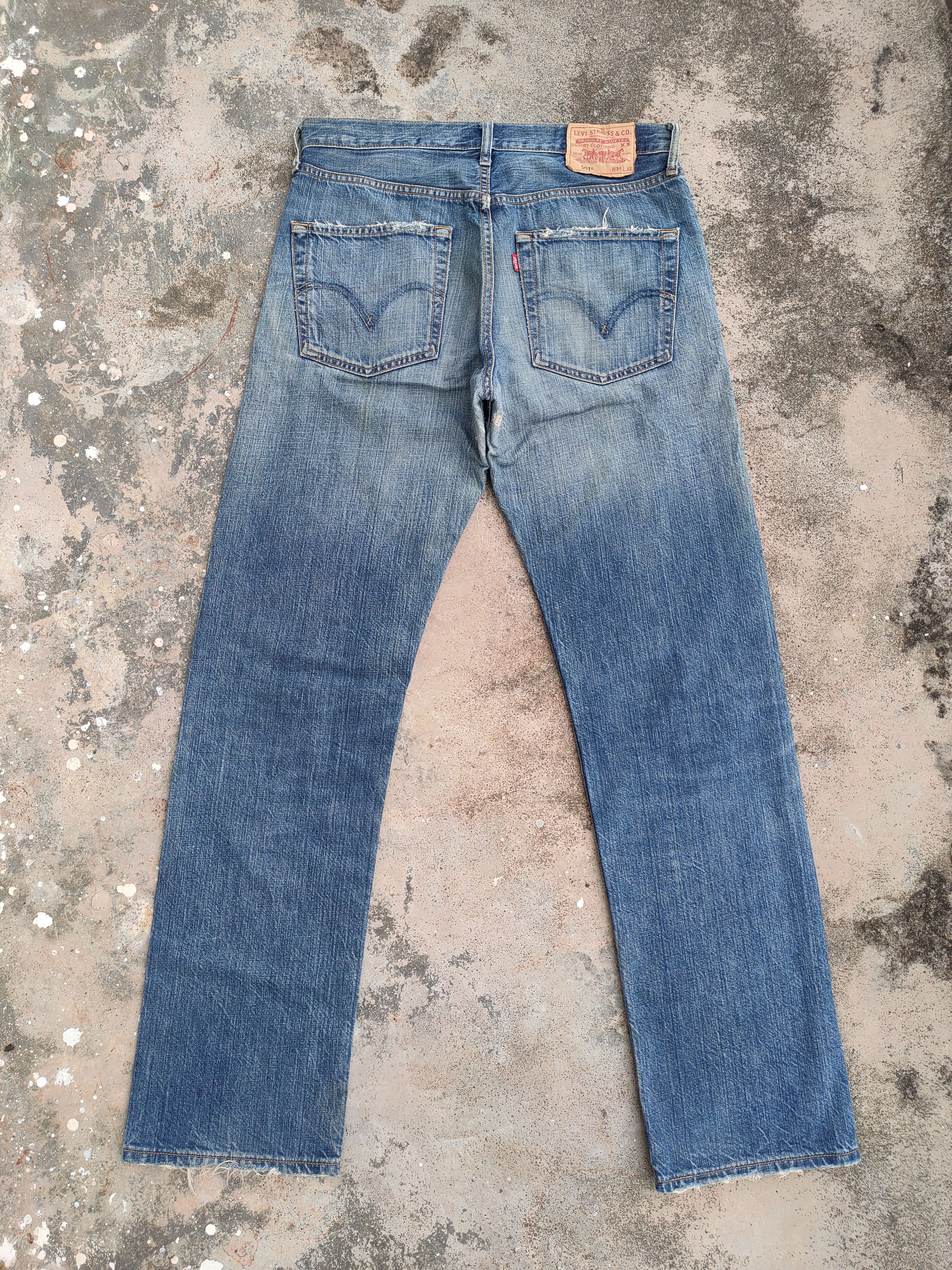 Levi's vintage Levi's 501 faded jeans denim pants Size US 33 - 8 Thumbnail