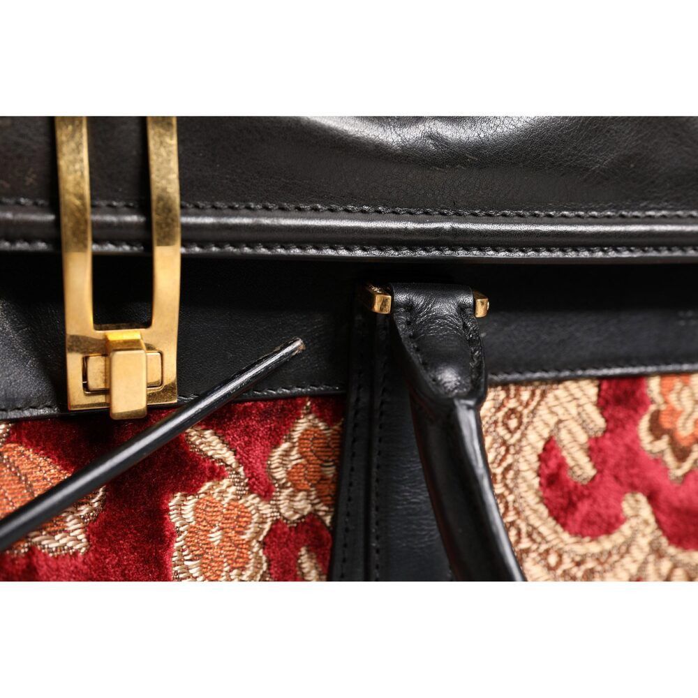 Dolce & Gabbana Dolce & Gabbana Multicolor Leather Brocade Velvet Travel Duf Size ONE SIZE - 8 Thumbnail