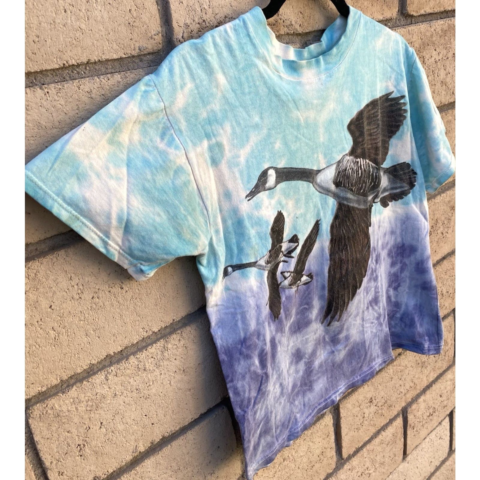 Fruit Of The Loom VINTAGE Canada Goose Graphic Tee Tie Dye T Shirt Worn Size M Nature Tee 90s Size US M / EU 48-50 / 2 - 3 Thumbnail
