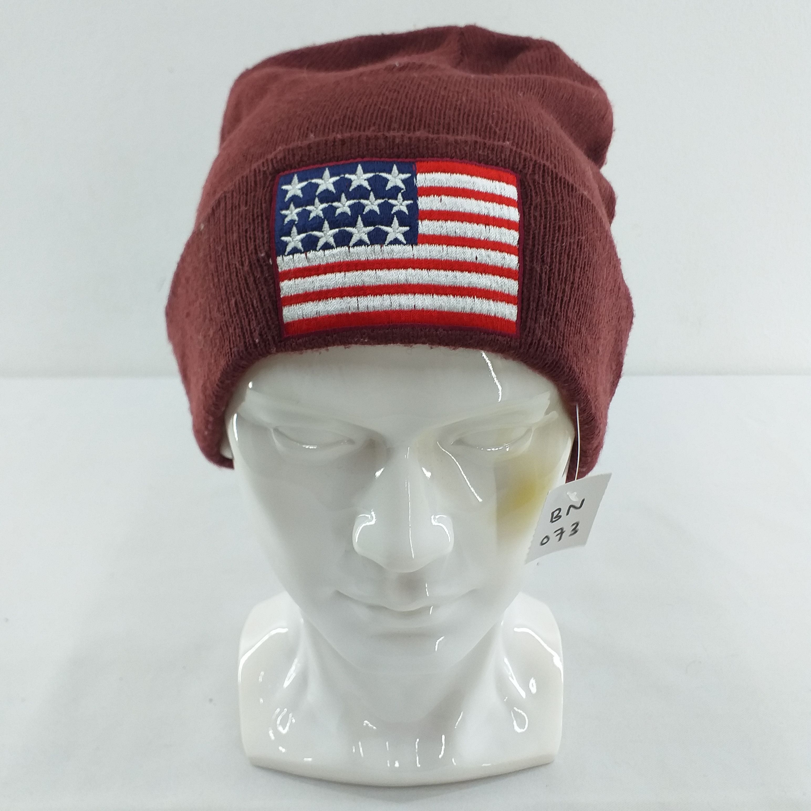 Beams Plus Beams USA Flag Embroidery Snow Cap Hat Beanie -BN073 Size ONE SIZE - 1 Thumbnail
