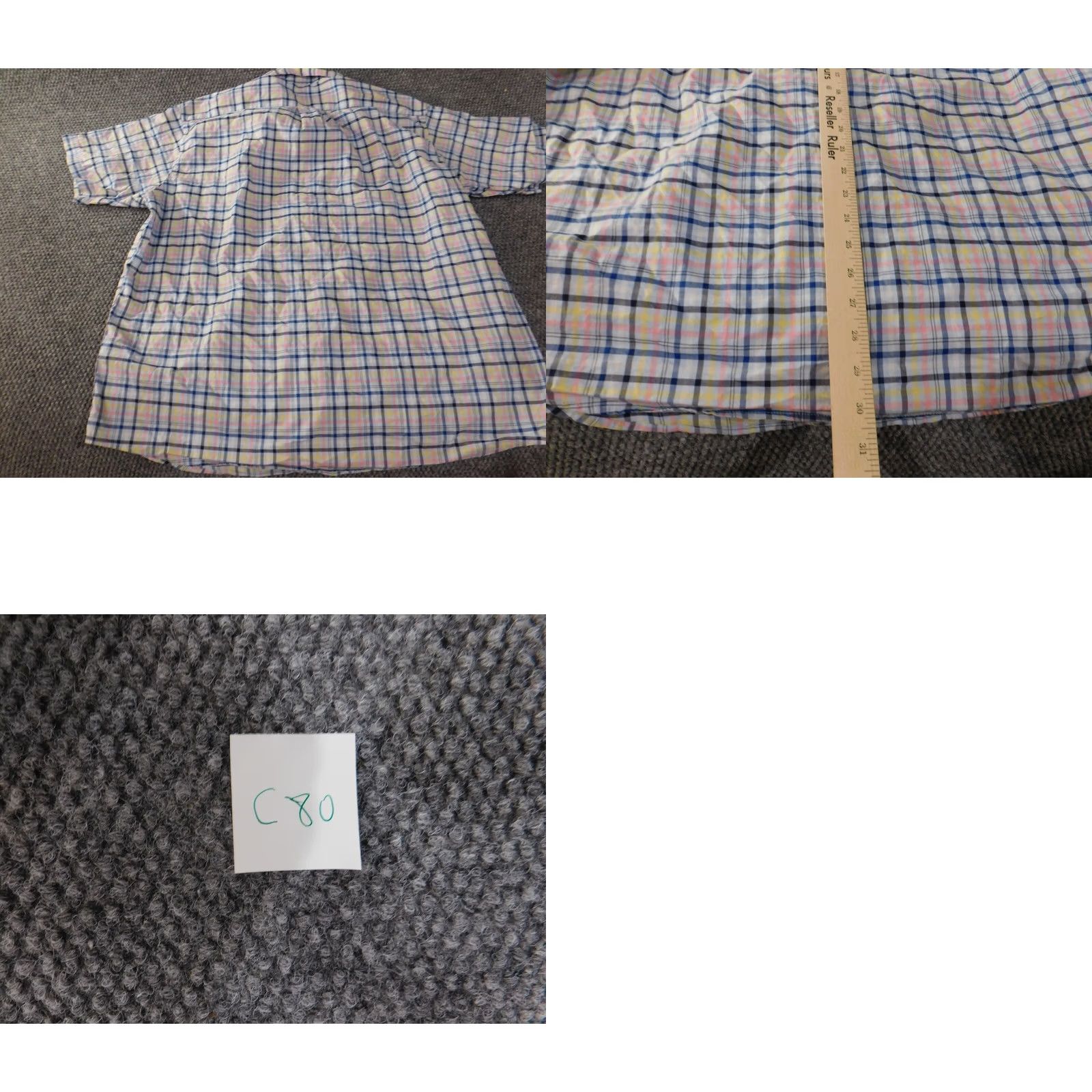 Roundtree & Yorke Roundtree & Yorke Mens Shirt XL Blue Plaid Button-Down Casual Shirt Size US XL / EU 56 / 4 - 8 Thumbnail