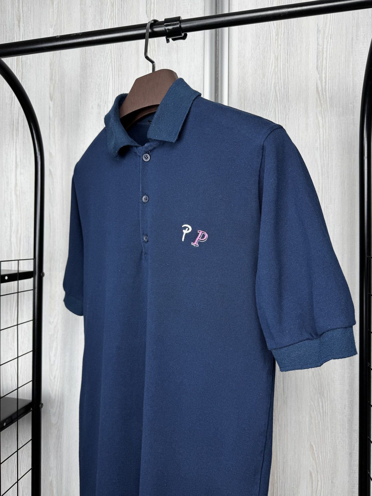 Patta Patta Navy Blue classic double P logo cotton polo tee shirt Size US M / EU 48-50 / 2 - 4 Thumbnail