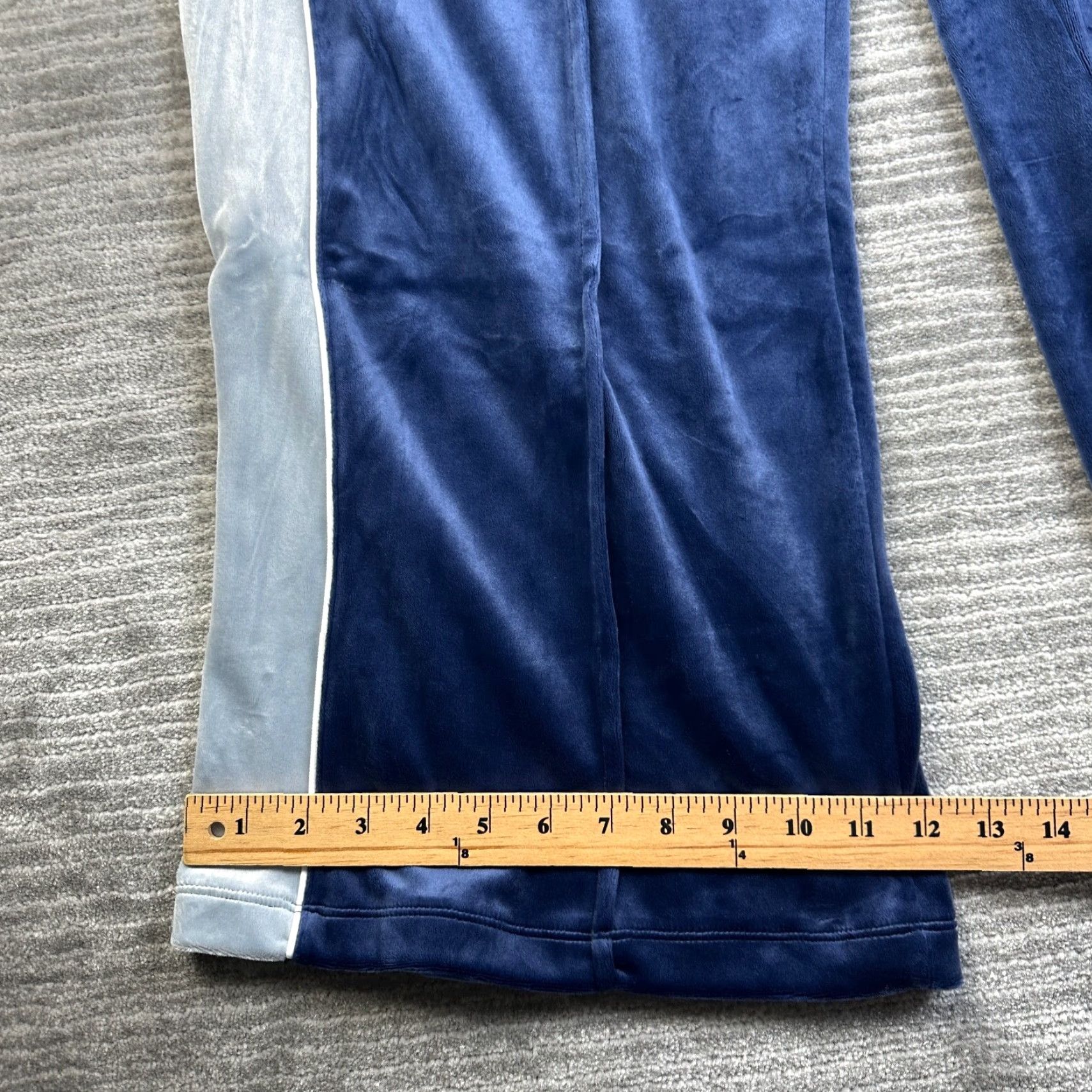 Jordan Brand NEW Jordan Pants Women XL Blue Velour Sweatpants Baggy Loose Fit Drawstring Pockets Y2K Size 30" / US 8 / IT 44 - 7 Thumbnail