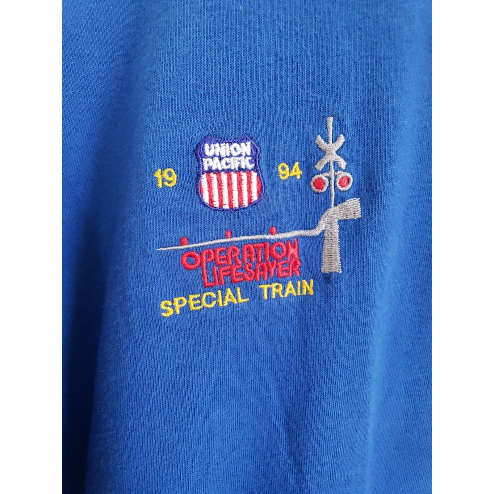 Vintage Vintage 90s Union Pacific Operation Lifesaver Train Polo XL Size US XL / EU 56 / 4 - 3 Thumbnail