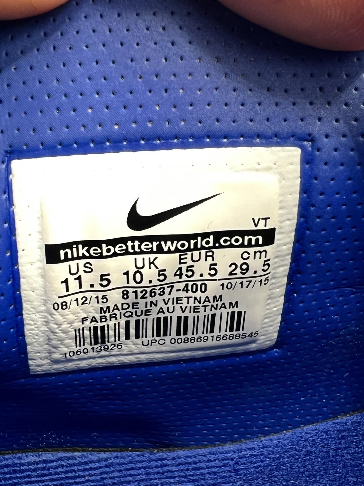 Nike Nike Men's Air Cruz 812637-400 Rush Blue/Gym Red Size US 11.5 / EU 44-45 - 9 Thumbnail