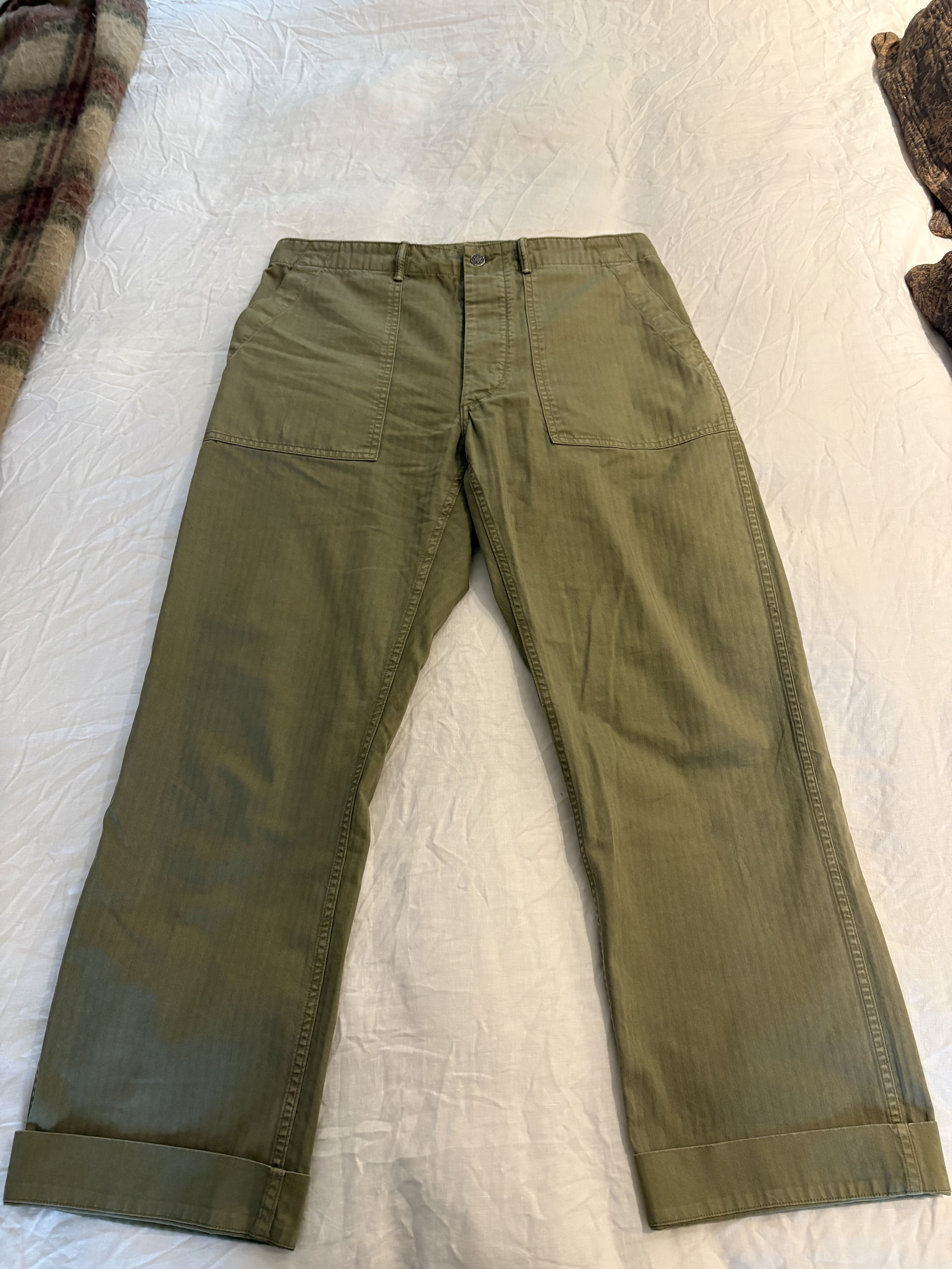 RRL Ralph Lauren Herringbone Utility Trouser Size US 34 / EU 50 - 1 Thumbnail