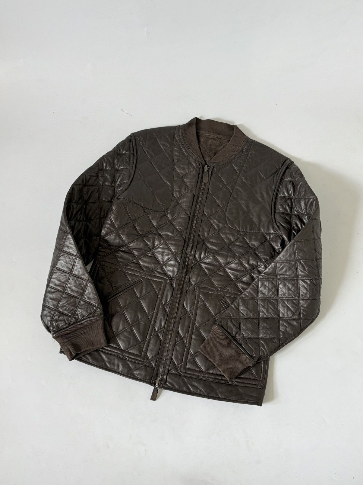Gucci Gucci Archive Brown Reversible Quilted Leather Jacket Suede Size US S / EU 44-46 / 1 - 5 Thumbnail