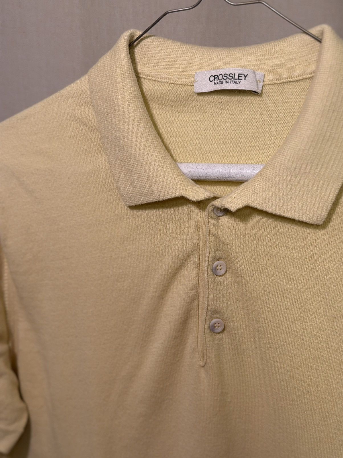 Crossley Crossley Knitted Polo Shirt – Butter Yellow | Made in Italy Size US S / EU 44-46 / 1 - 3 Thumbnail