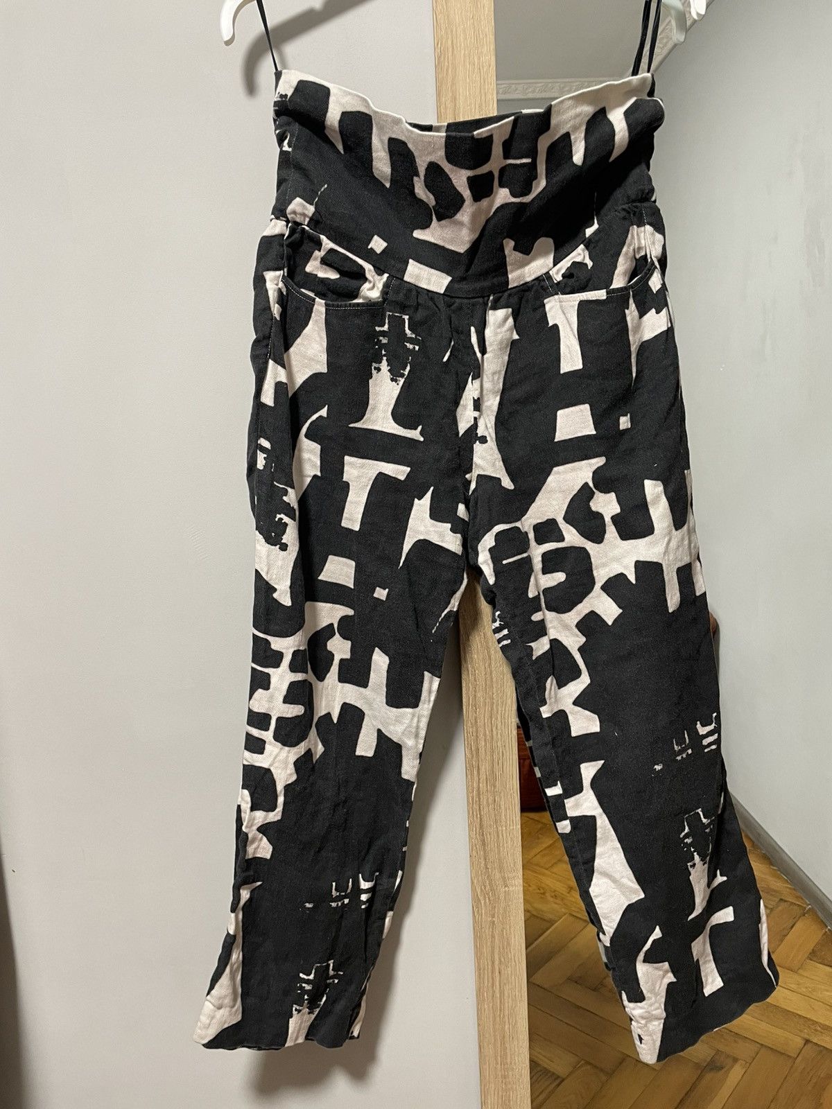 Isabel Marant Vintage pants Isabel Marant Monochrome Printed Cotton Size 26" / US 2 / IT 38 - 1 Thumbnail
