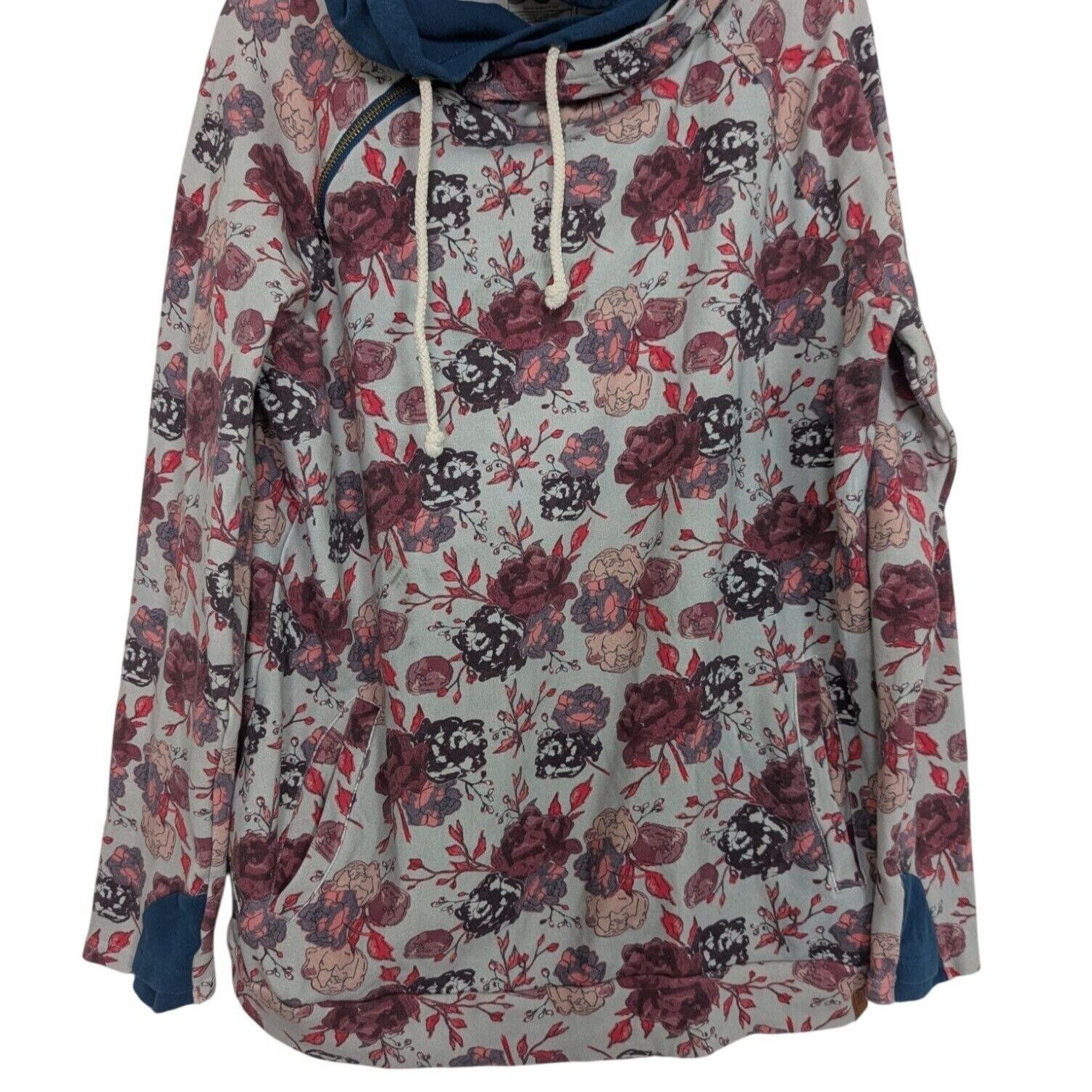 Other Ampersand Avenue Floral Hoodie Womens Size XXL Blue Size XXL / US 16-18 / IT 52-54 - 2 Thumbnail