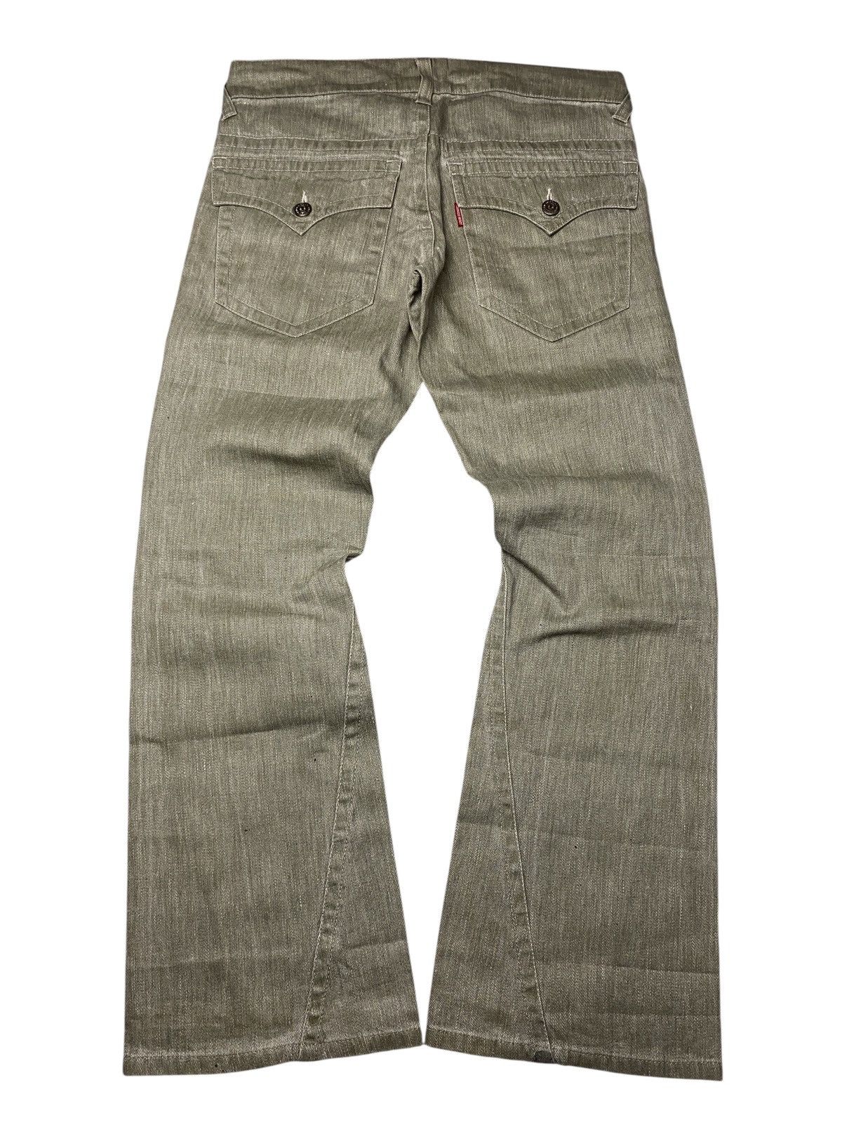 If Six Was Nine 2000's Tornado Mart Flared Spiral Rare Color Jeans Size US 30 / EU 46 - 2 Thumbnail