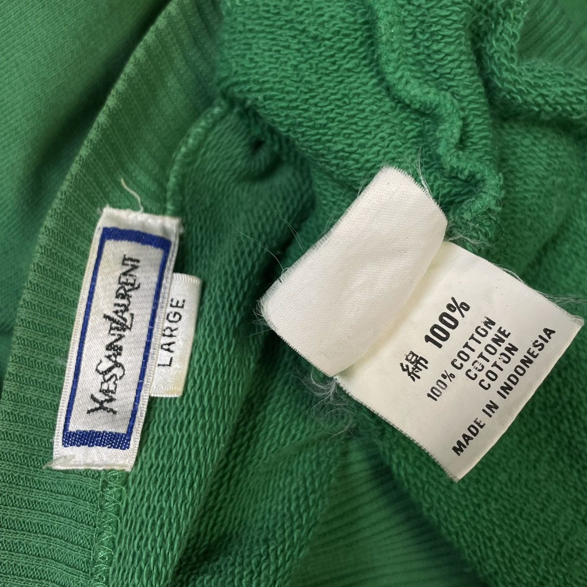 Yves Saint Laurent VINTAGE 80s YVES SAINT LAURENT EMBROIDERED LOGO SWEATSHIRT Size US L / EU 52-54 / 3 - 14 Thumbnail