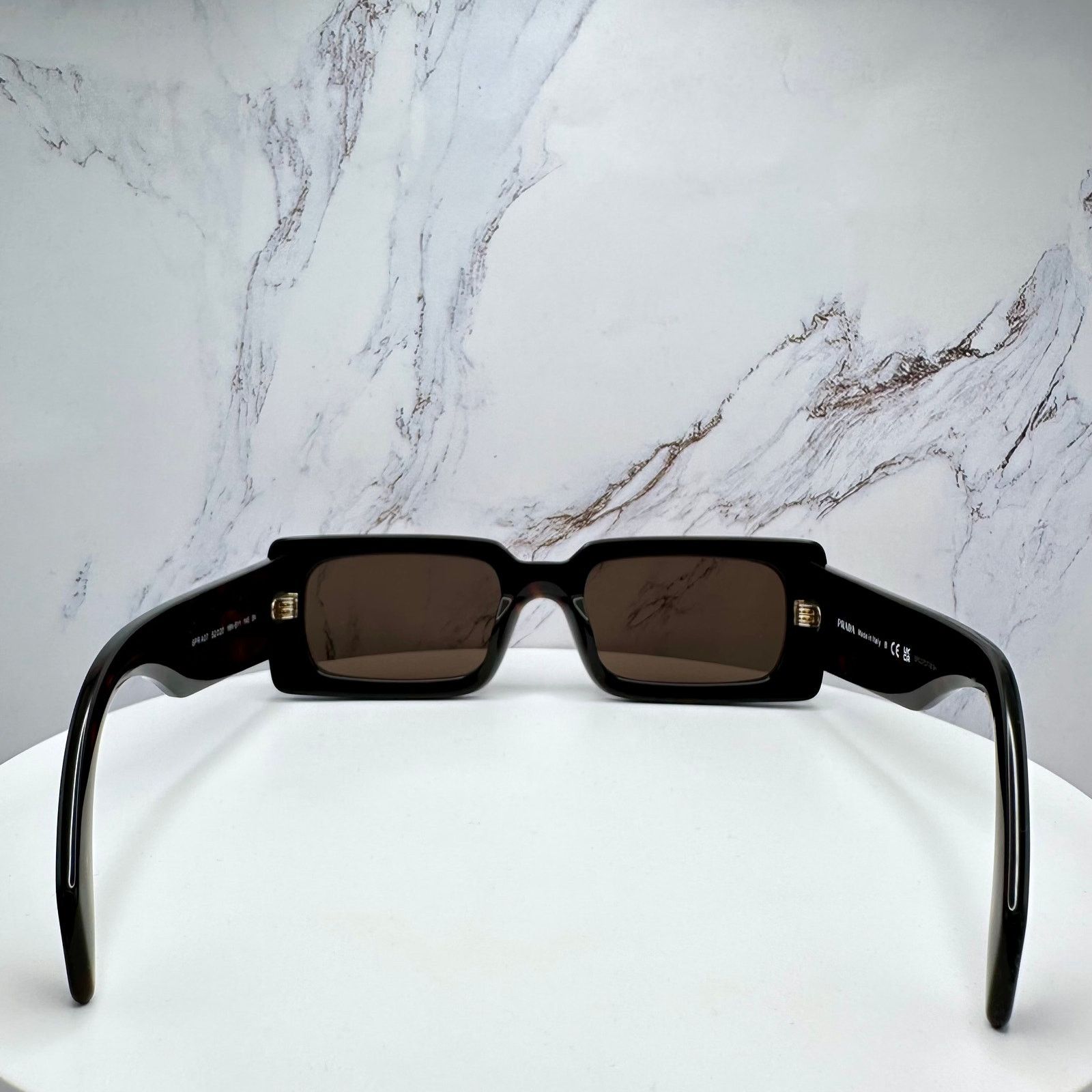 Prada Prada Sunglasses Brown Black Tortoise Gold Metal Logo Size ONE SIZE - 21 Thumbnail