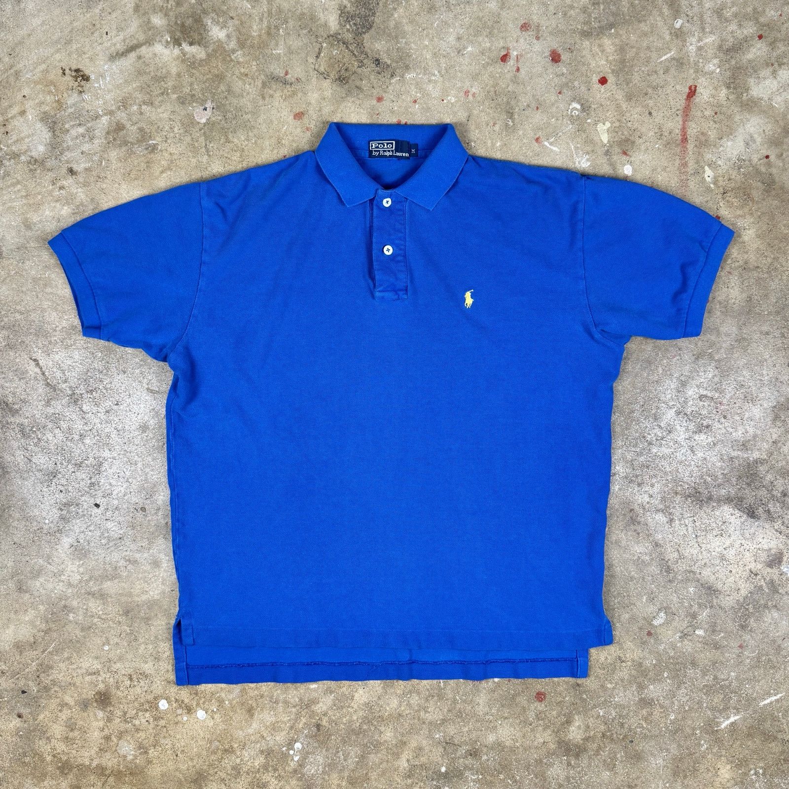 Polo Ralph Lauren Vtg Polo Ralph Lauren Men’s M Blue Polo Yellow Pony 90s Size US M / EU 48-50 / 2 - 1 Thumbnail