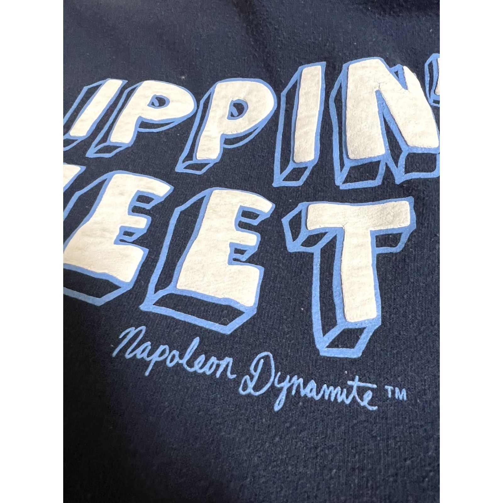 Vintage VINTAGE Napoleon Dynamite Movie FLIPPIN SWEET 2004 Blue Hoodie XL Mens Sz XL Napoleon dynamite Hoodie Blue Graphic Print 90s Movie Retro Pullover Size US XL / EU 56 / 4 - 5 Thumbnail