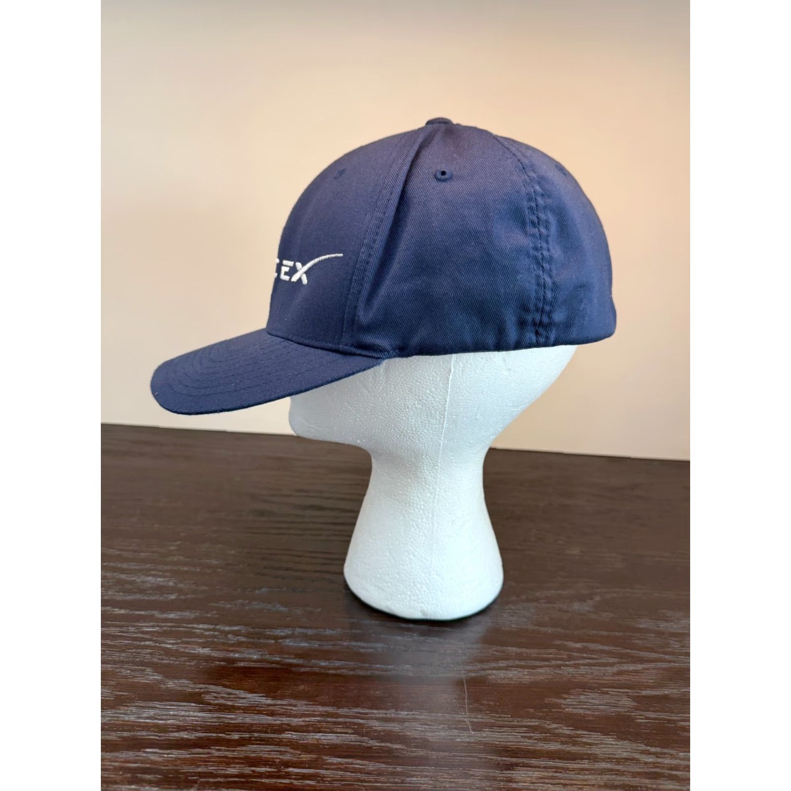 Vintage SpaceX Hat Mens Large Blue Flexfit Yupoong Performance Space Embroidered Logo Size ONE SIZE - 5 Thumbnail