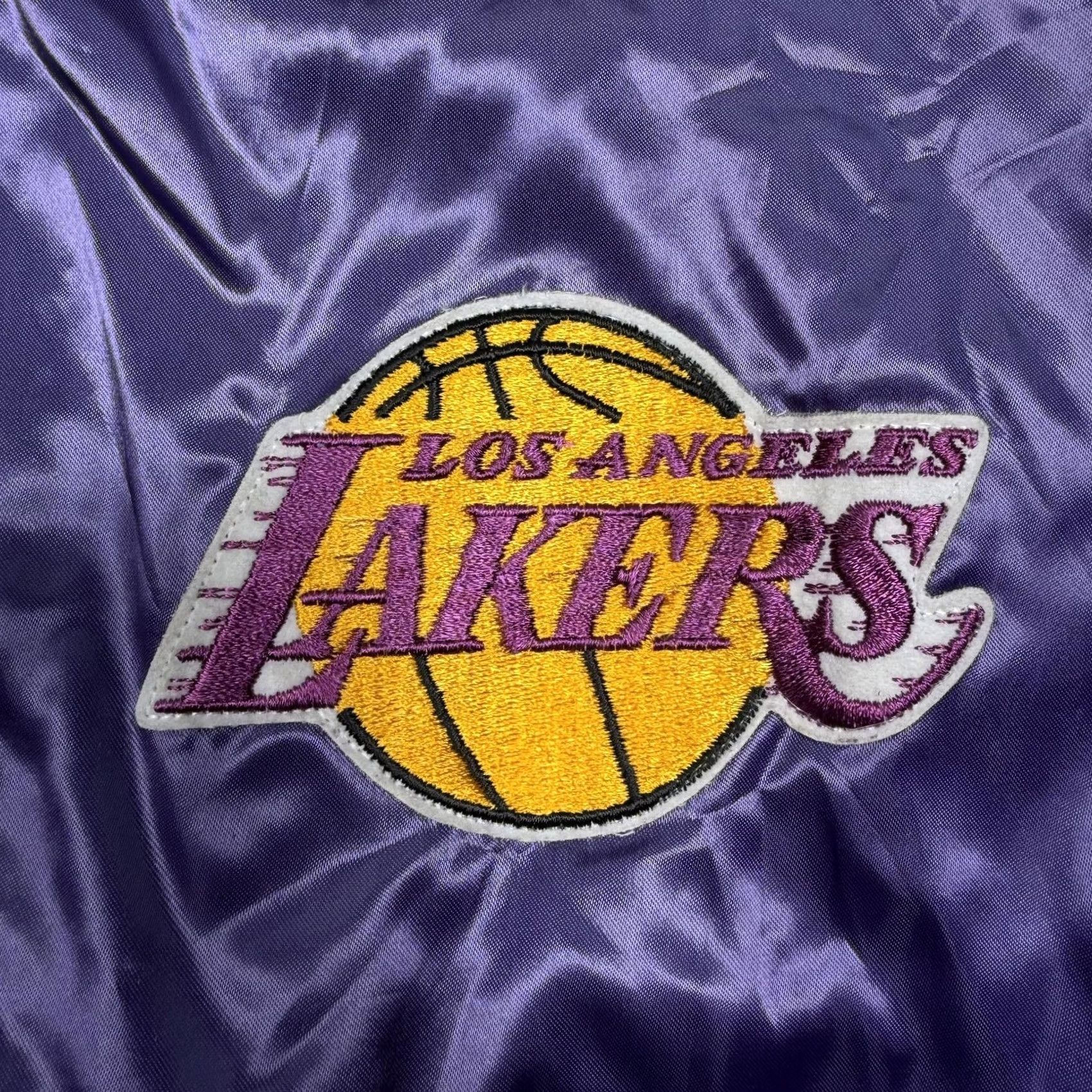 Chalk Line Vintage Chalk Line Jacket Mens Large Purple Lakers Bomber 80s Size US L / EU 52-54 / 3 - 3 Thumbnail
