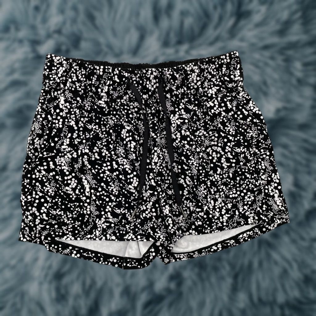 Lululemon Lululemon Shorts Women 4 Black Floral Drawstring Pockets Stretch Logo Activewear Gym Running Womens Size 27" / US 4 / IT 40 - 1 Thumbnail