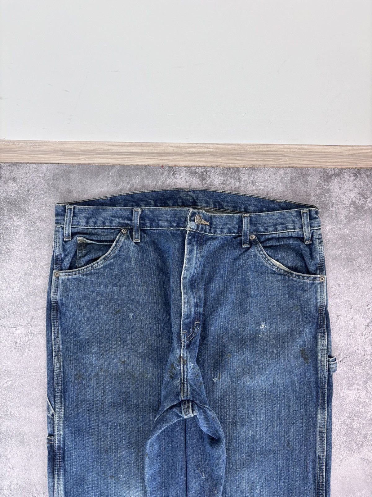Dickies Dickies Men’s Denim Jeans Blue Distressed USA Workwear Size US 36 / EU 52 - 19 Thumbnail
