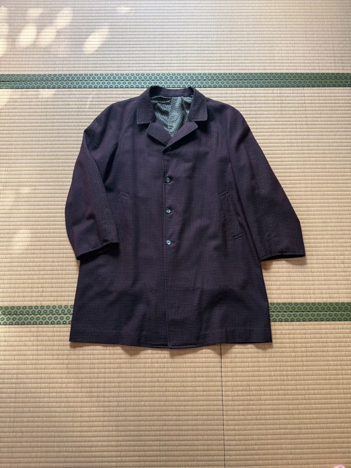 Other Spring&Autumn Vintage Japanese Raglan Wool Coat Red Check Size US L / EU 52-54 / 3 - 2 Thumbnail