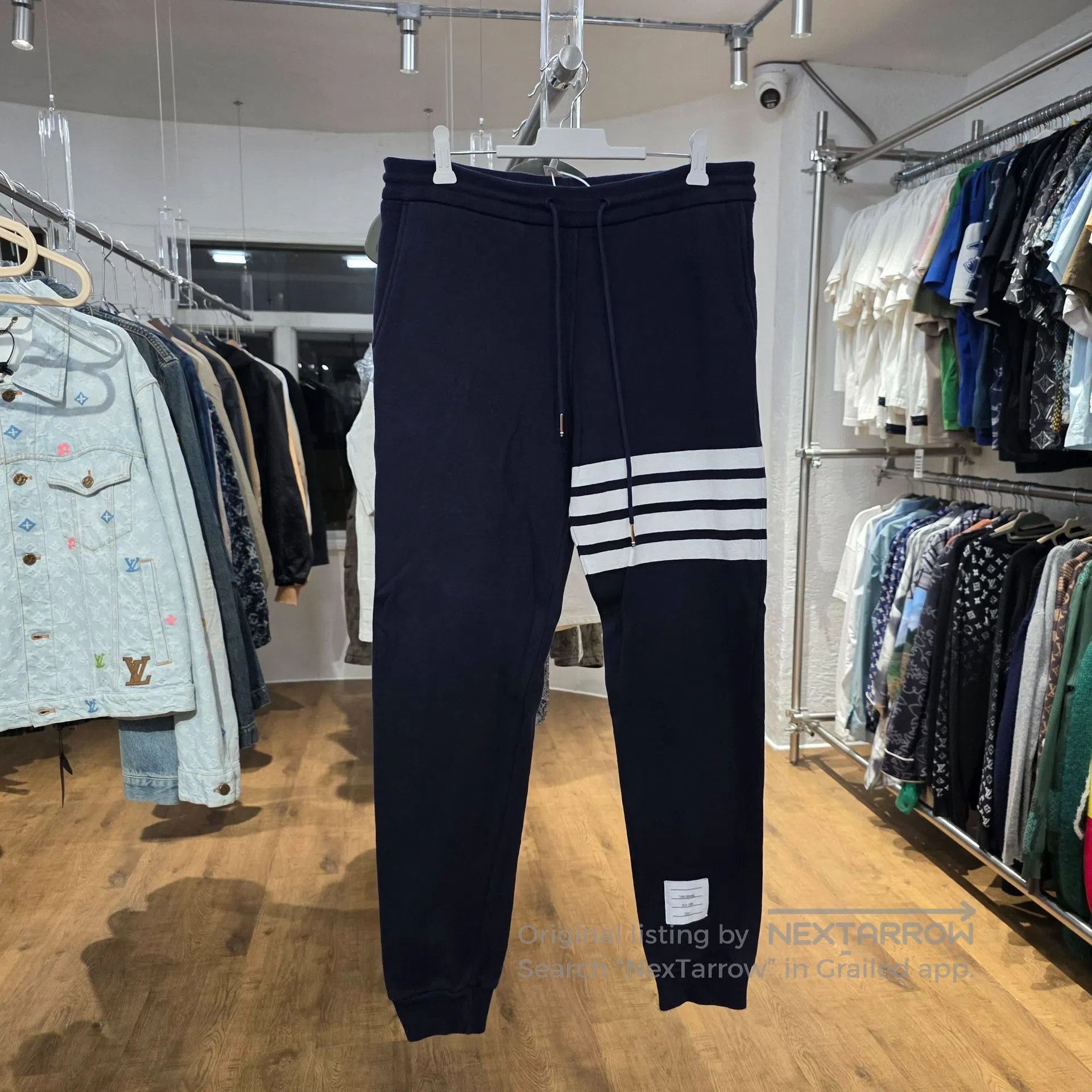 Thom Browne Thom Browne SIZE1 Classic four-striped ribbed drawstring Sw Size US 28 / EU 44 - 1 Thumbnail
